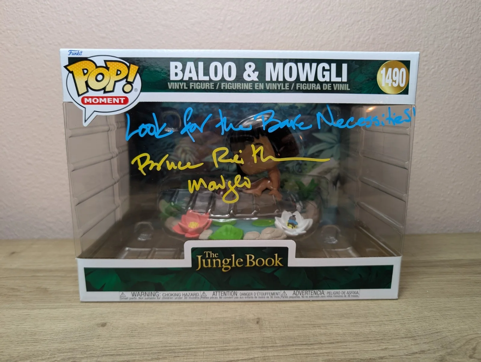 Bruce Reitherman signed Funko moment Disney Jungle Book Baloo Mowgli OCCM COA, изображение 5