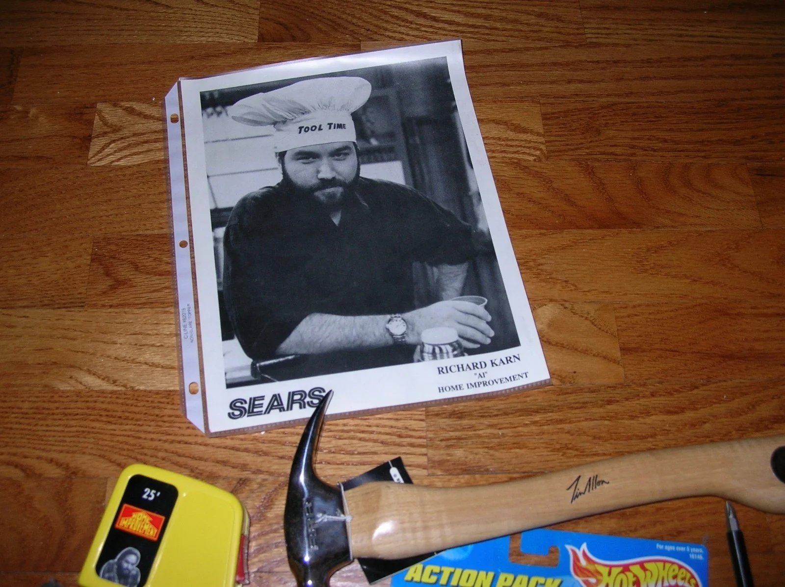 Tim Taylor Tim Allen Tool Time Hammer Screwdriver Tape Measure Ball Cap Karn Pic, изображение 3