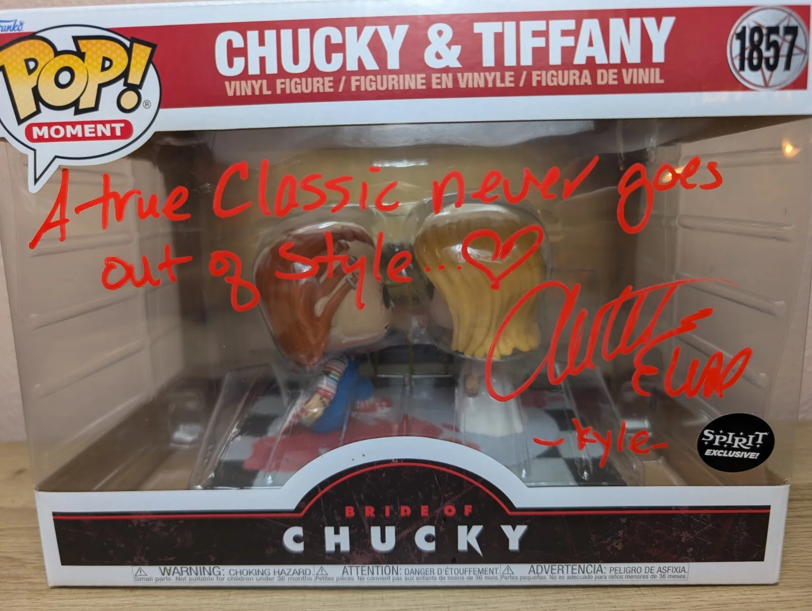 Jennifer Tilly — Christine Elise Signed Chucky & Tiffany Funko #1857 SWAU authenticated Kyle, image 5