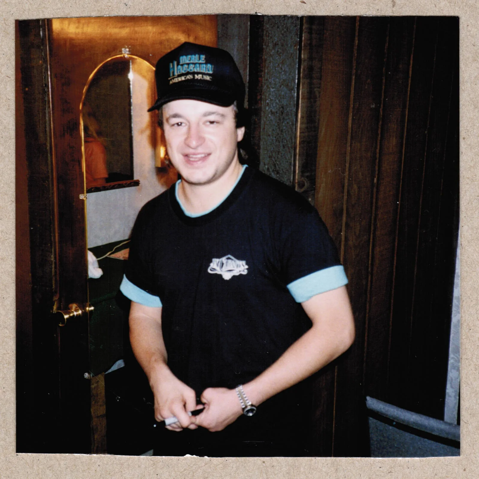 1993 Mark Chestnutt Signed Autograph w/ Fan Taken 3.5 x 3.5 OOAK Photo Vintage, изображение 3