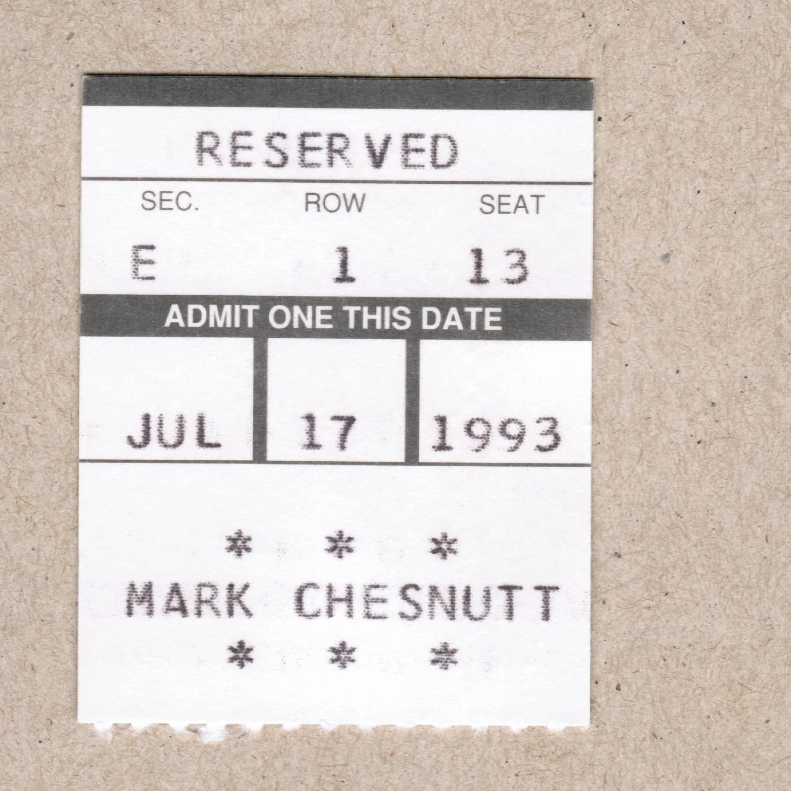 1993 Mark Chestnutt Signed Autograph w/ Fan Taken 3.5 x 3.5 OOAK Photo Vintage, изображение 4