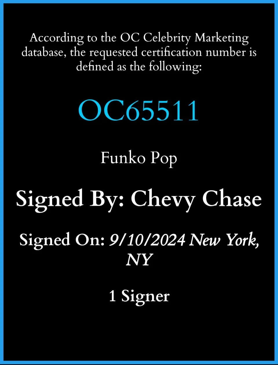 Chevy Chase — Chevy Chase Signed 'Clark Griswold' Funko Pop #242 W Fancy Magnet Hard Protector, изображение 2