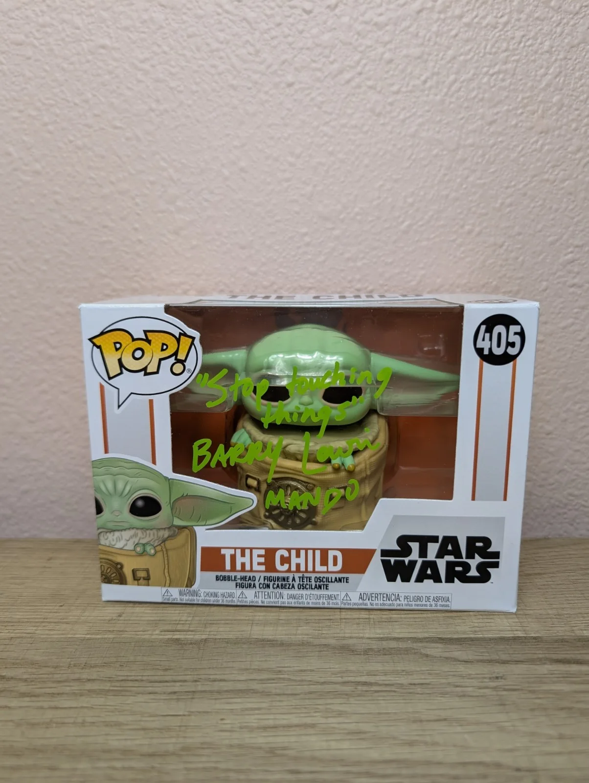 JOHN ROSENGRANT — Barry Lowin SIGNED AUTOGRAPHED MANDALORIAN THE CHILD FUNKO POP #368 COA, изображение 3