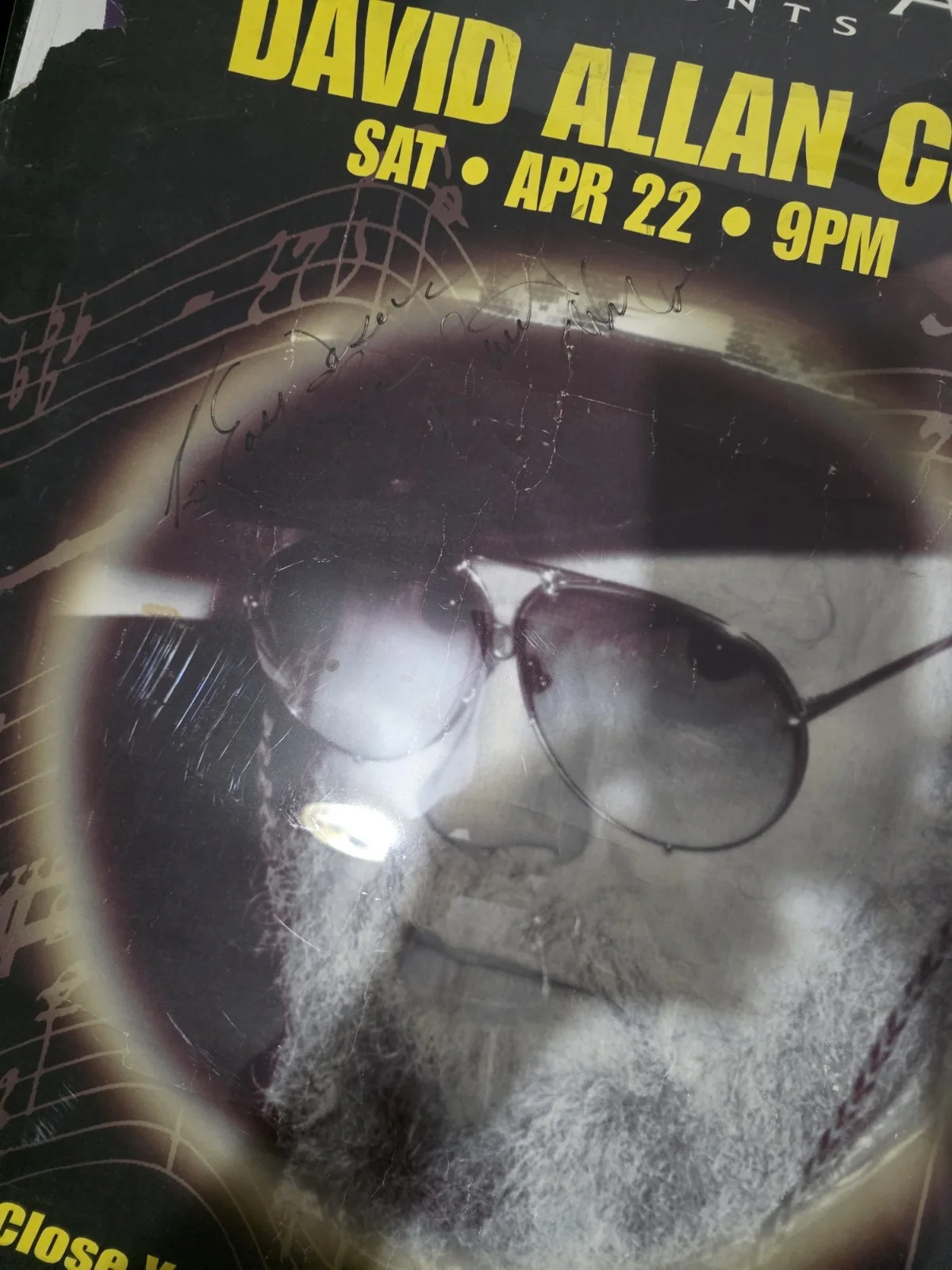 DAVID ALLAN COE autographed poster, image 2