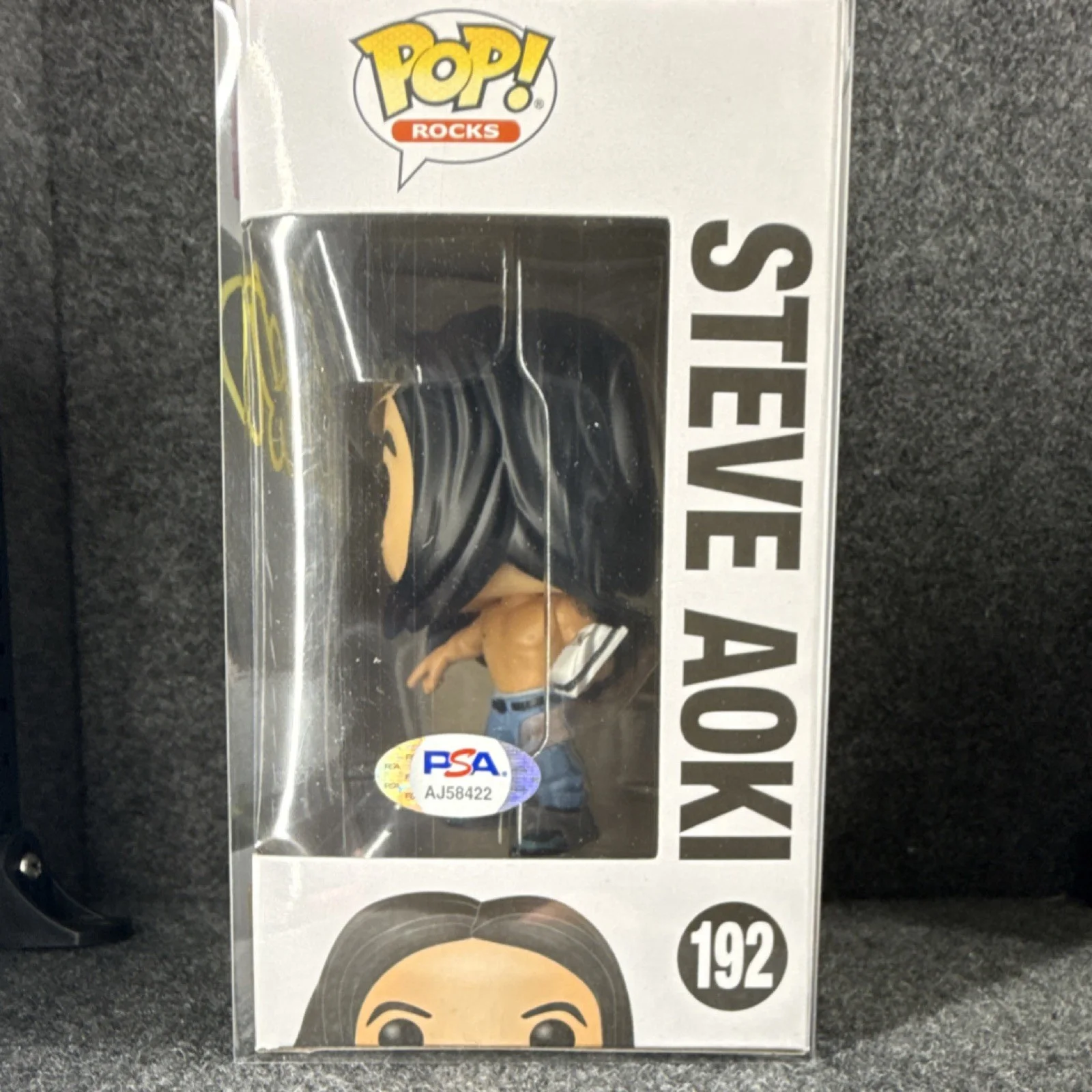 Steve Aoki Signed Funko Pop Rocks #192 PSA Authenticated Autograph DJ EDM, image 2