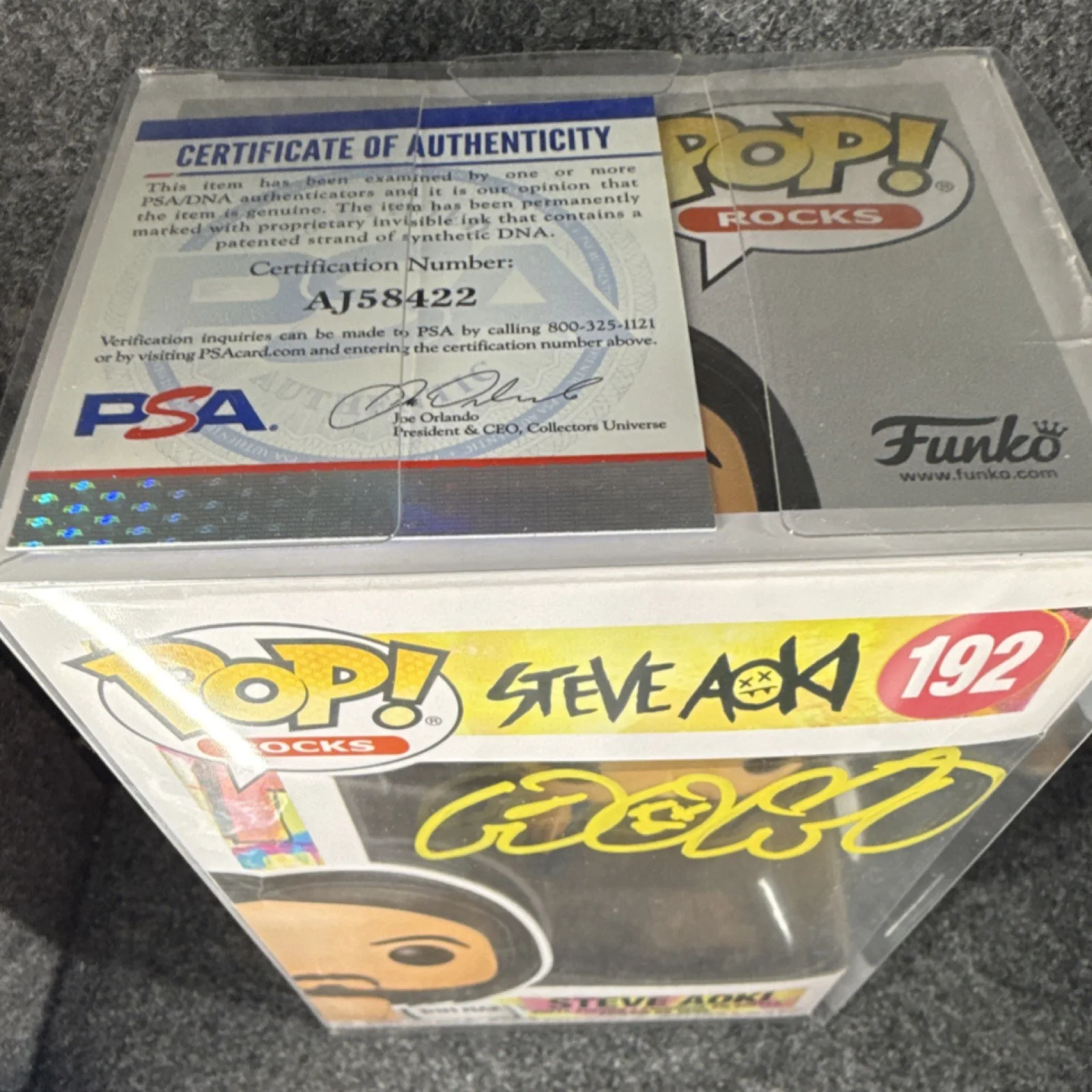 Steve Aoki Signed Funko Pop Rocks #192 PSA Authenticated Autograph DJ EDM, image 5