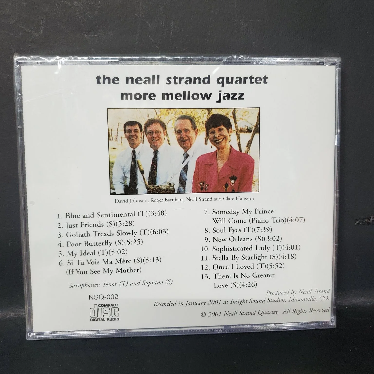 The Neall Strand Quartet – More Mellow Jazz CD (2001) NSQ-002 Clare Hansson, image 2