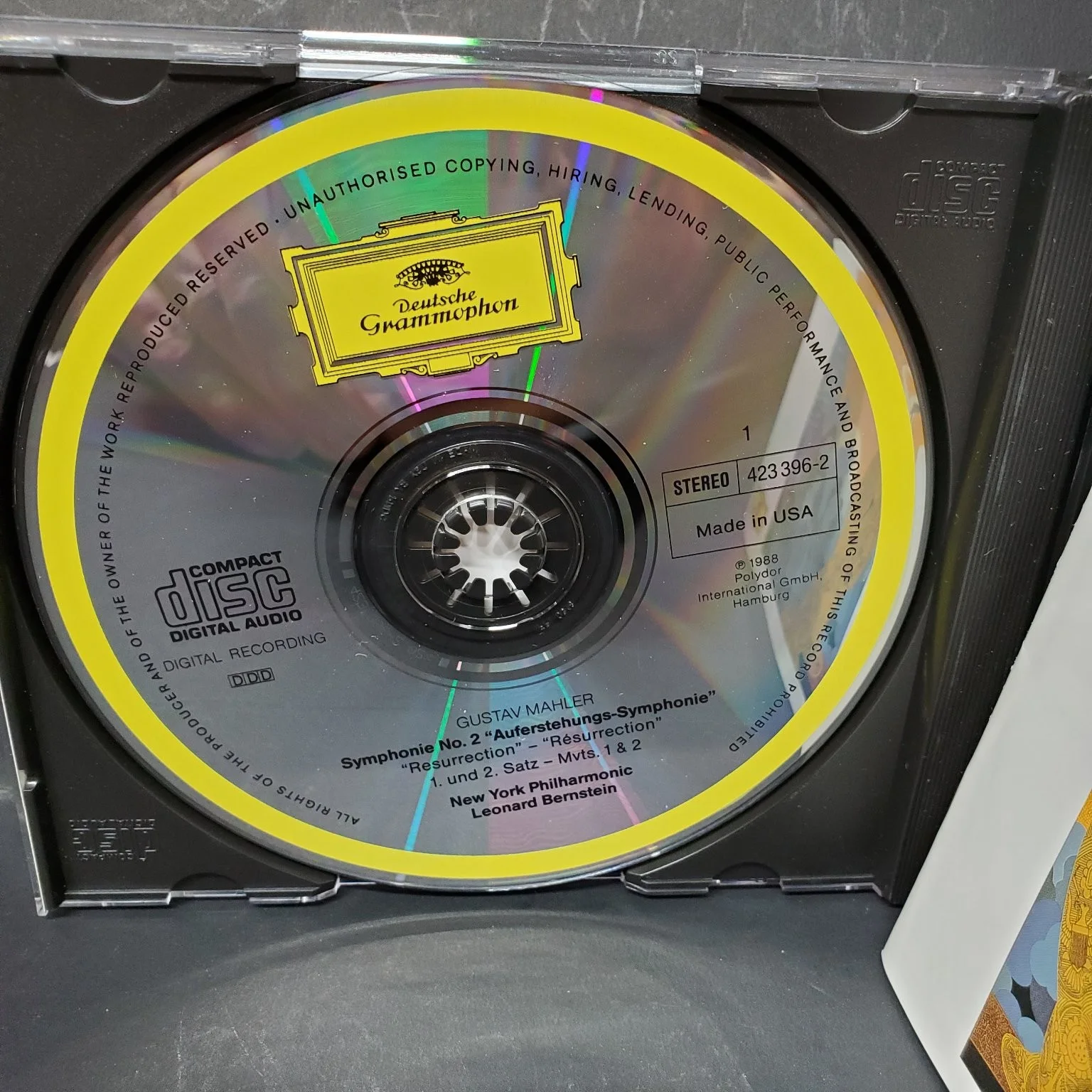 Deutsche Grammophon Mahler Symphonie No. 2 Leonard Bernstein 2-CD Set, image 3