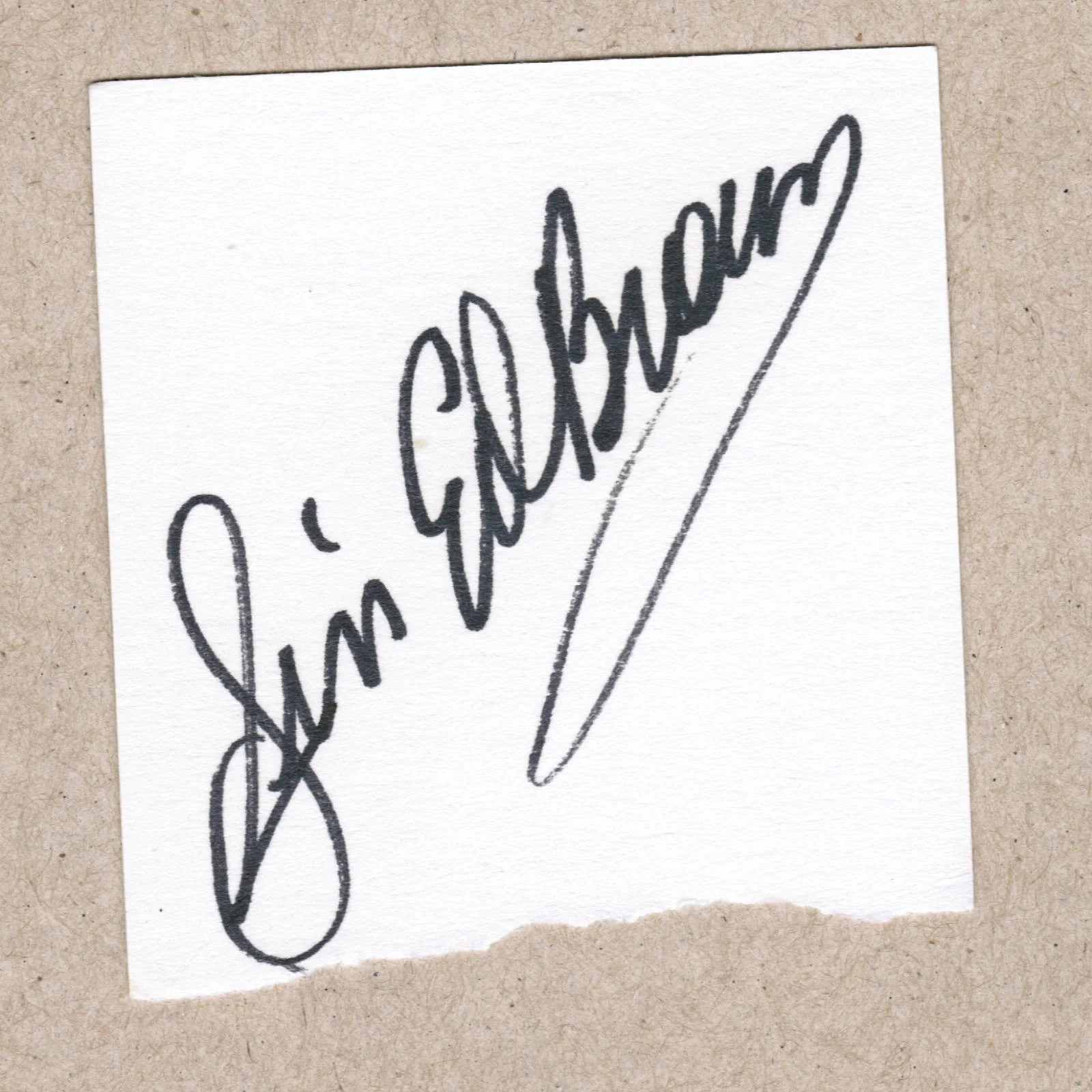 Jim Ed Brown Signed Autograph w/ Fan Taken 3.5 x 3.5 OOAK Photo Ticket Stub VTG, изображение 2