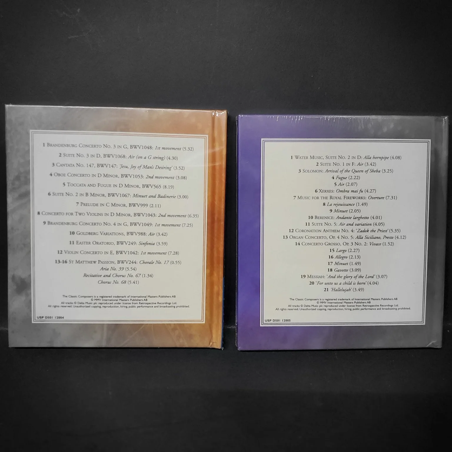 Bach & Handel Baroque Masterpieces CDs Lot of 2 Sealed Classical Composers Musi, image 2