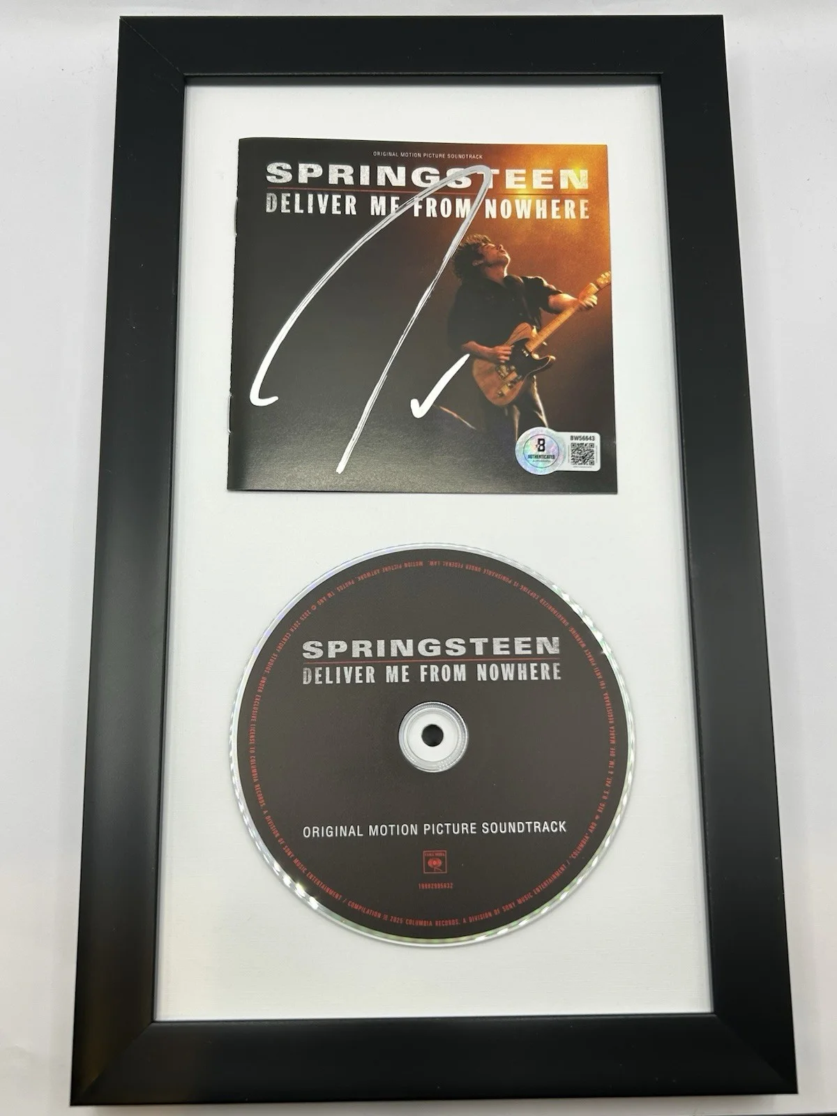 JEREMY ALLEN WHITE SIGNED SPRINGSTEEN DELIVER ME FROM NOWHERE CD FRAMED BECKETT, image 2