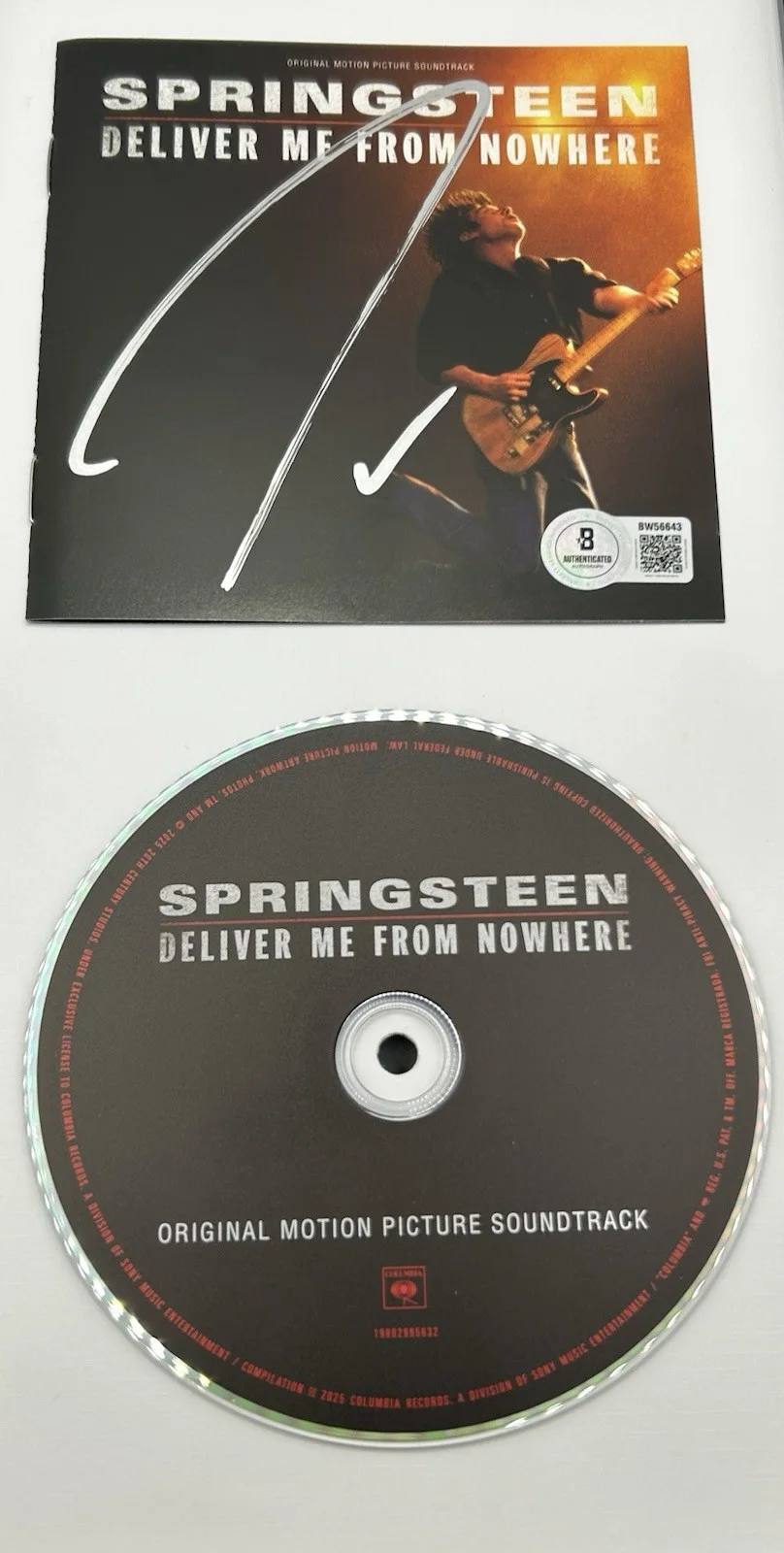JEREMY ALLEN WHITE SIGNED SPRINGSTEEN DELIVER ME FROM NOWHERE CD FRAMED BECKETT, image 3
