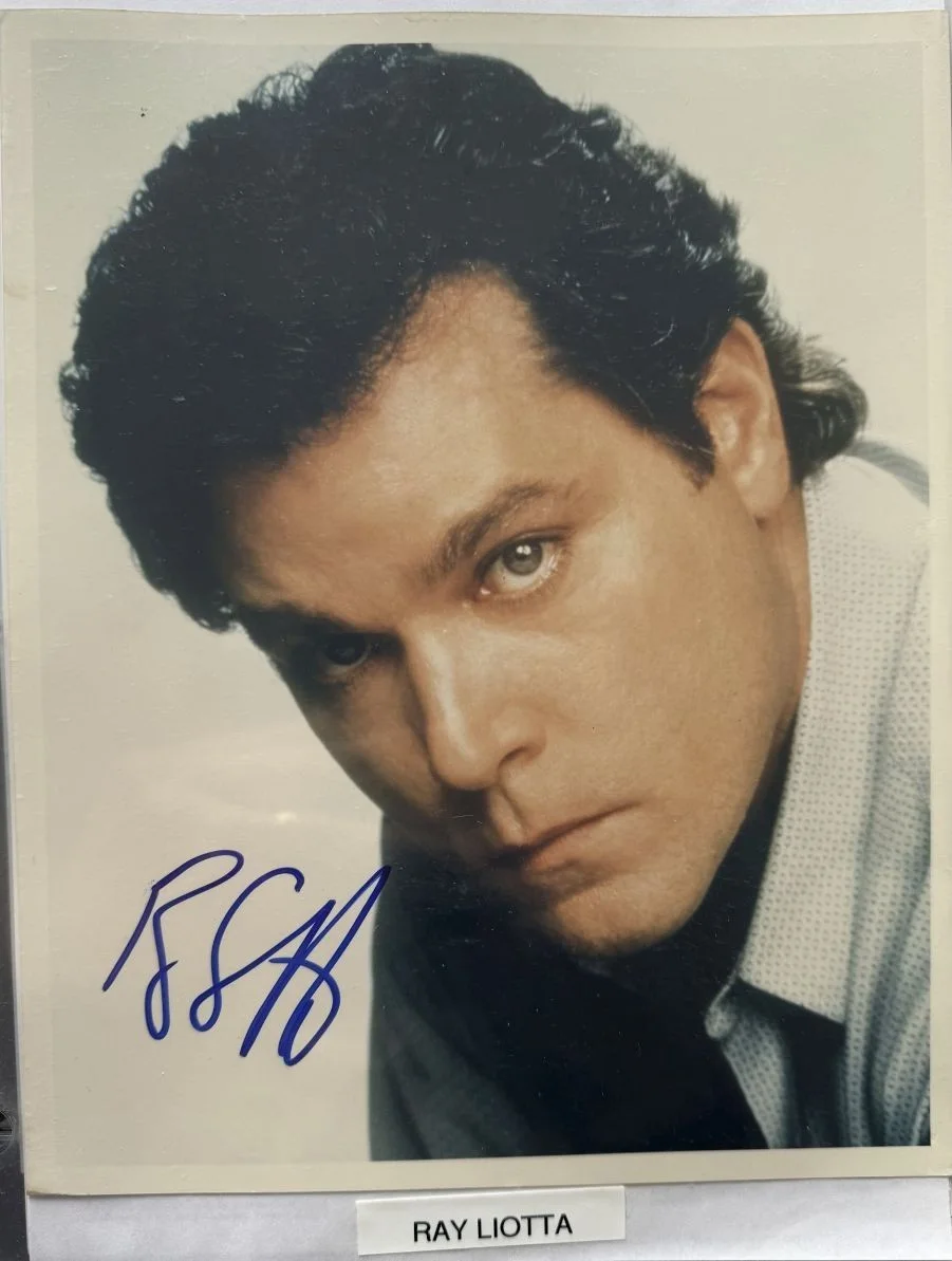 Ray Liotta — Ray Liotta (d. 2022) Signed Autographed Glossy 8x10 Photo Attached to Paper