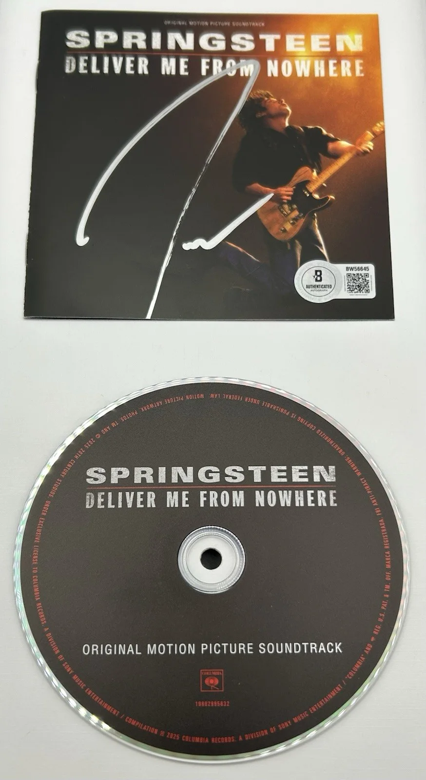 JEREMY ALLEN WHITE SIGNED SPRINGSTEEN DELIVER ME FROM NOWHERE CD FRAMED BECKETT, image 3