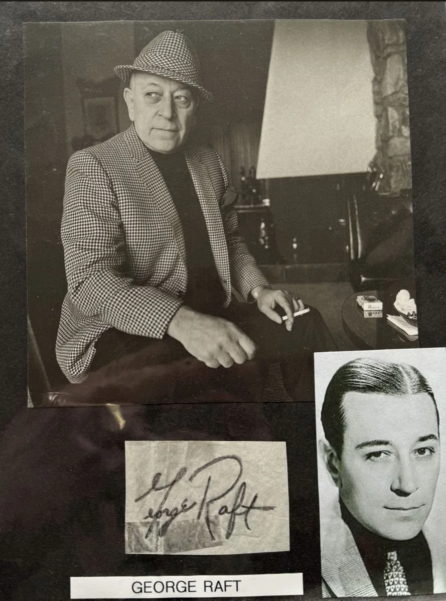 George Raft — George Raft (d. 1980) Signed Autographed Vintage Signature Page 8.5x11 Display