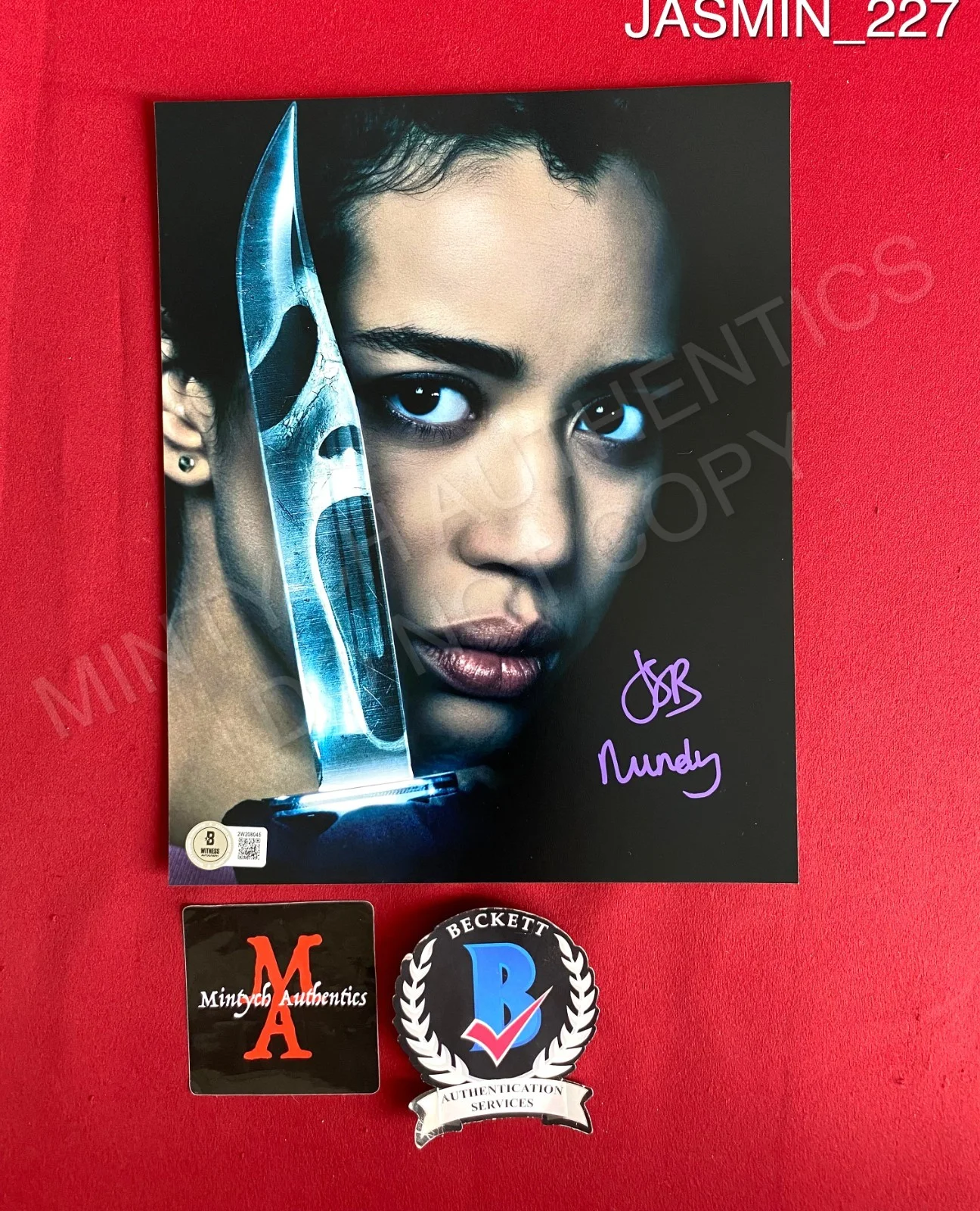 Jasmin Savoy Brown — Jasmin Savoy Brown autographed signed 8x10 photo Scream Beckett COA Ghostface