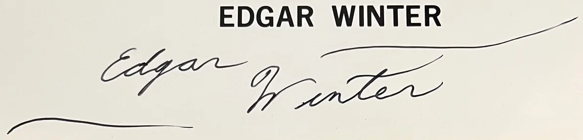 PSA/DNA signed 8"x 10" autographed EDGAR WINTER b&w PROMO photo, image 2