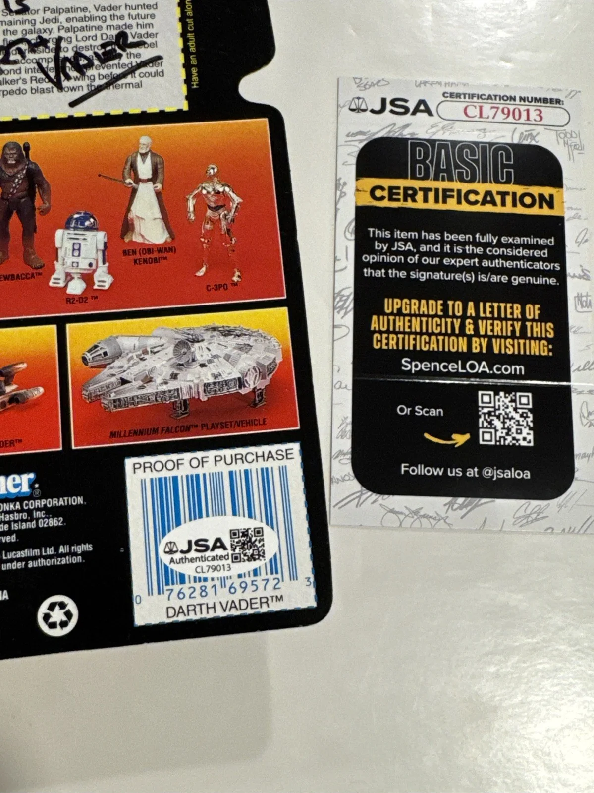 Dave Prowse — Dave Prowse Signed Autographed action figure 1995 Star Wars Darth Vader JSA COA, image 3