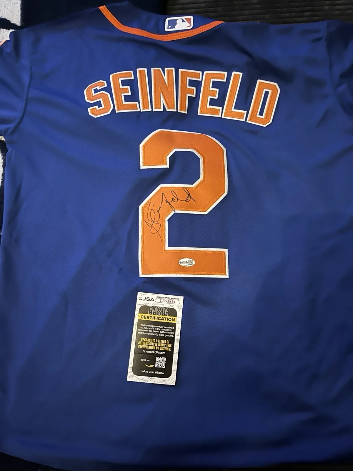 Jerry Seinfeld — Jerry Seinfeld Hand Signed AUTO Jersey JSA CERTIFIED SEINFELD COMEDIAN LEGEND, image 2