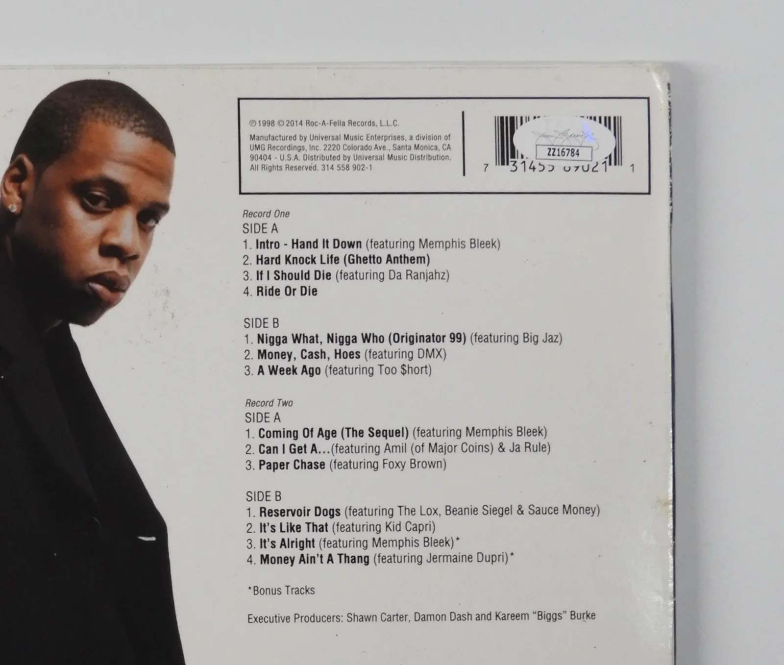 Jay Z JSA Signed Autograph Record Album Vinyl Hard Knock Life Vol 2, image 3