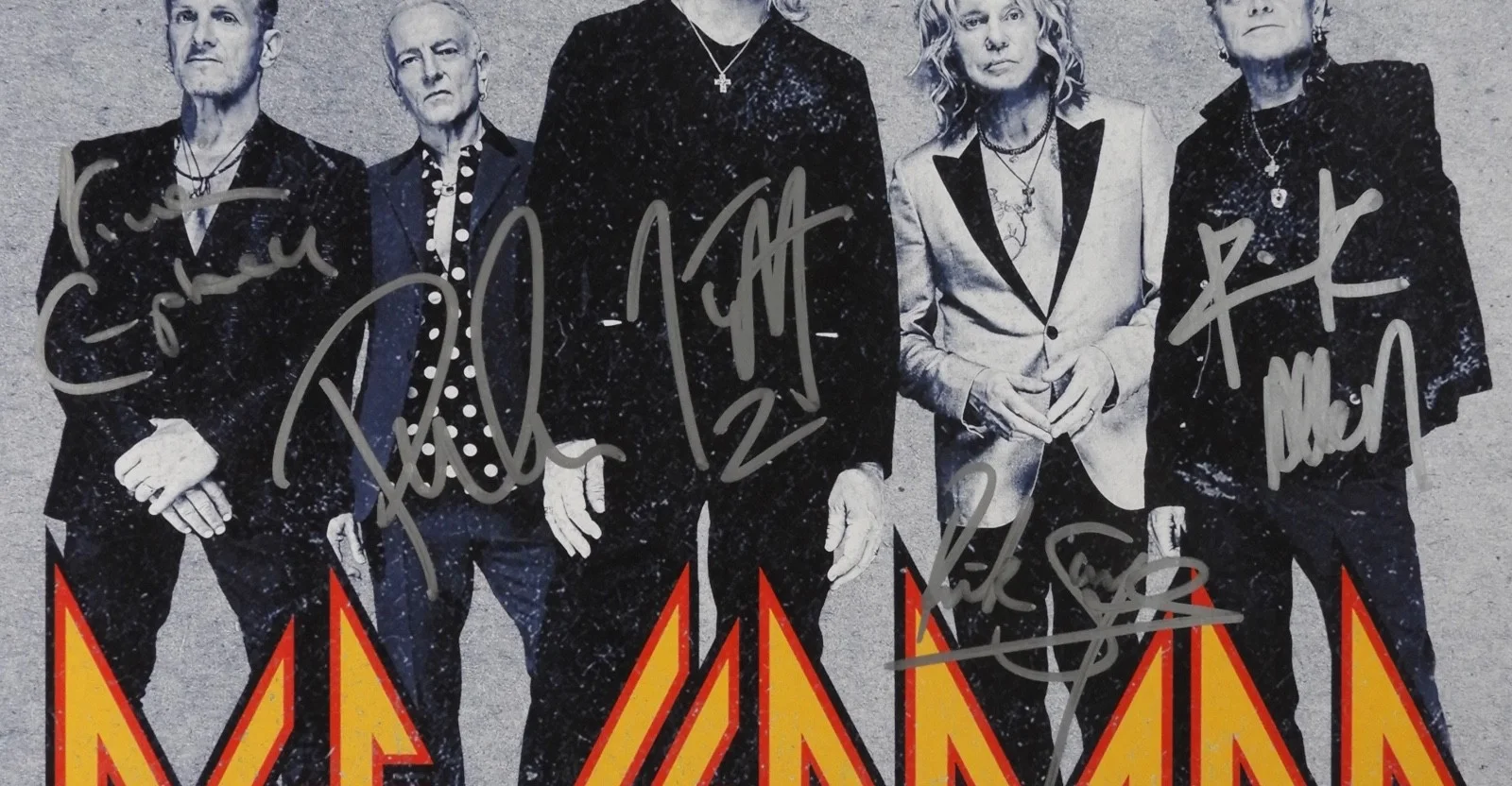 Def Leppard Signed JSA COA Signed Autograph Record Vinyl Album Live at Sheffield, image 2