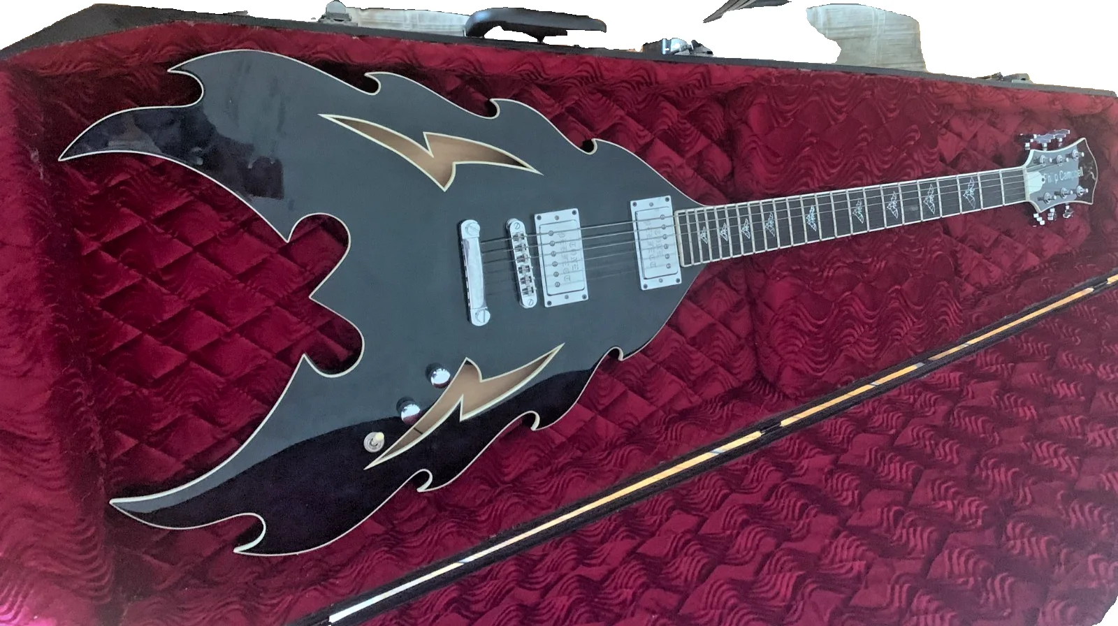 Motorhead's Phil Campbel Signature Guitar w/Coffin Case used at SXSW with Note, изображение 2