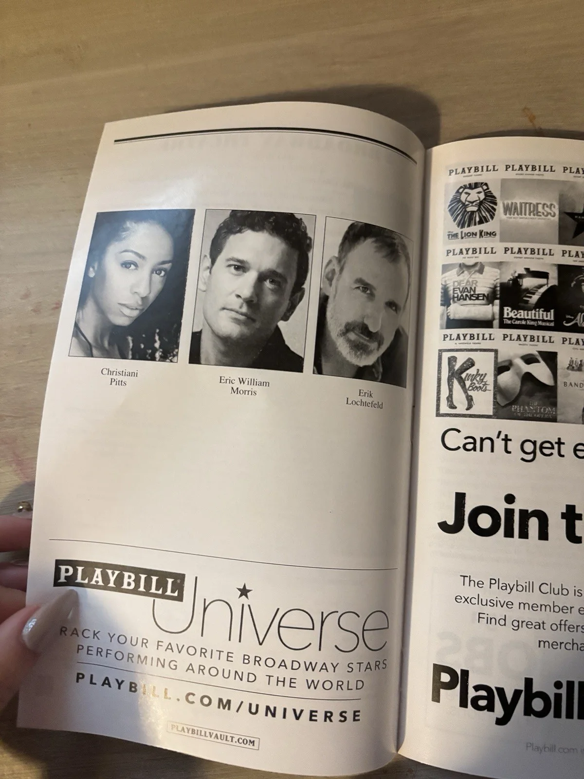 Christiani Pitts, Eric William Morris, Erik Lochtefeld — King Kong Broadway Playbill Oct 2018 Signed by Pitts, Morris, Lochtefeld + Cast, изображение 4