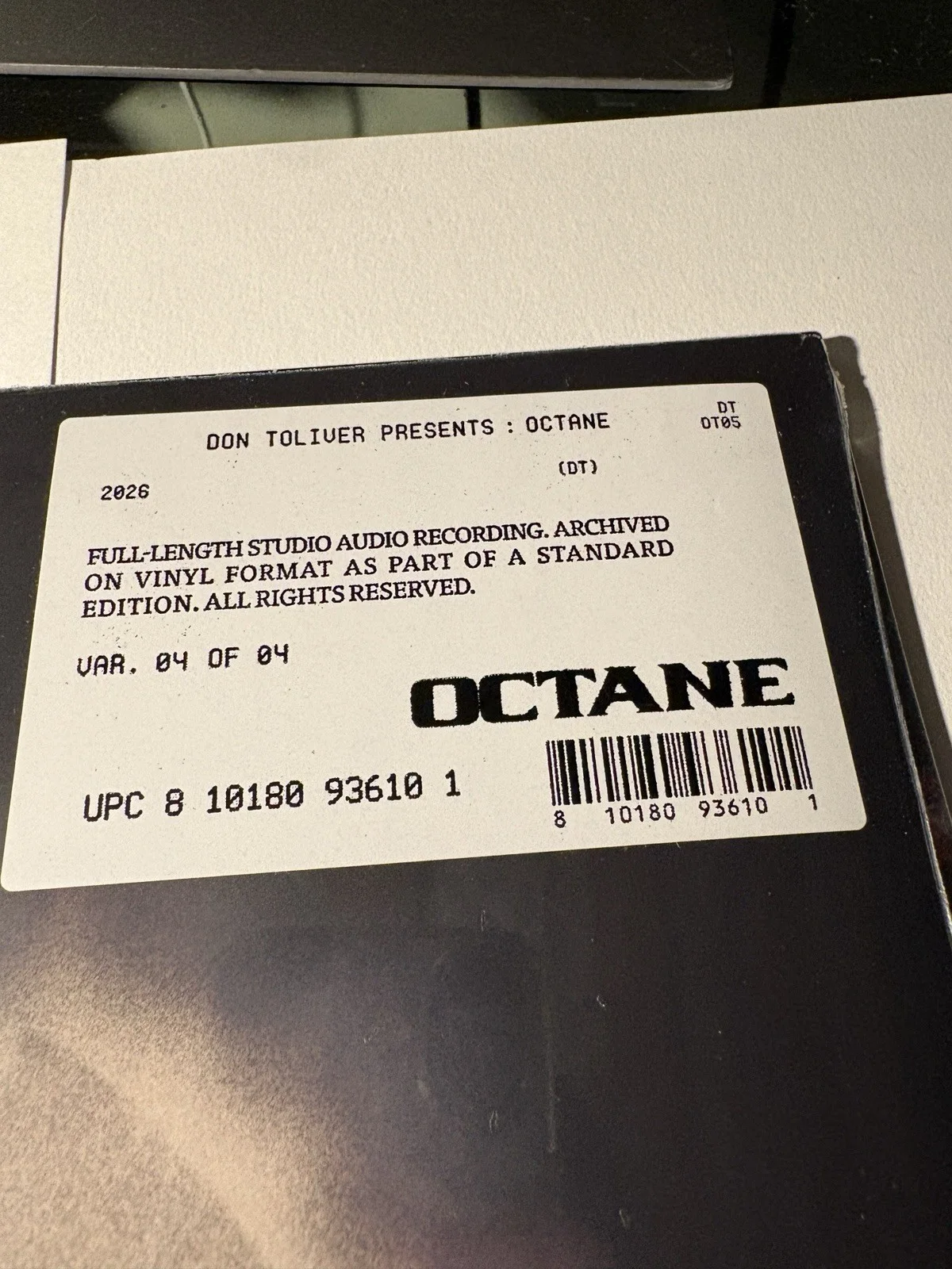 Don Toliver Octane Signed Original Vinyl Record Nuclear Edition, image 4