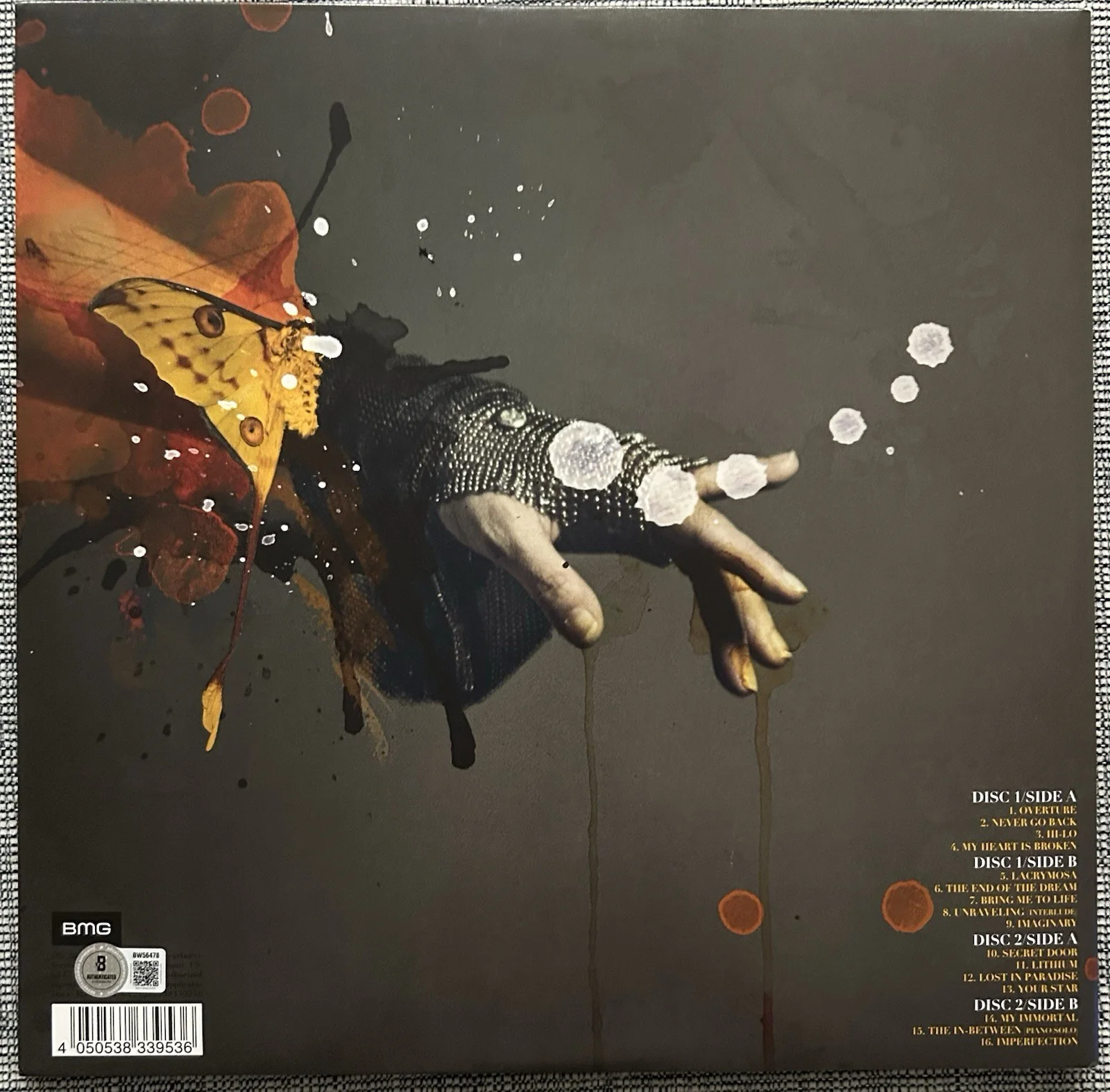 AMY LEE SIGNED EVANESCENCE SYNTHESIS VINYL LP RARE - BECKETT COA, изображение 4