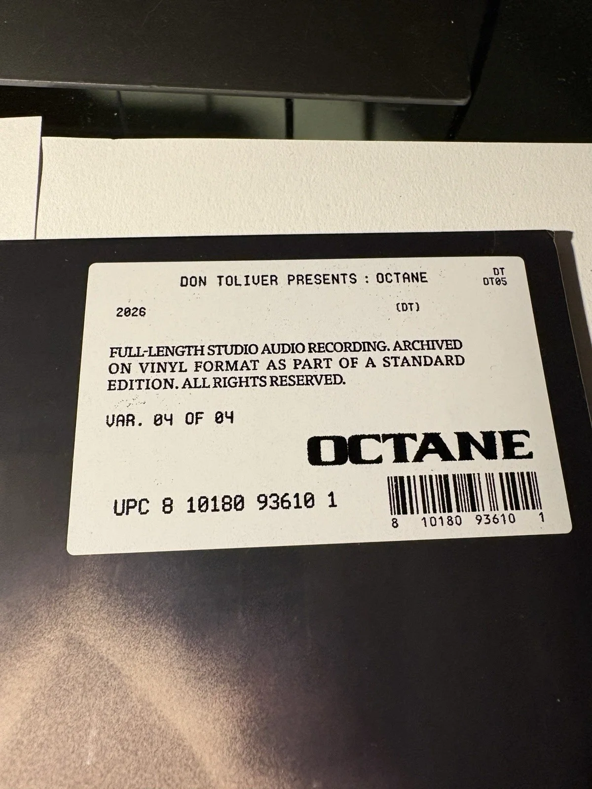 Don Toliver Octane Signed Vinyl Record Original Autographed Nuclear Edition, изображение 4