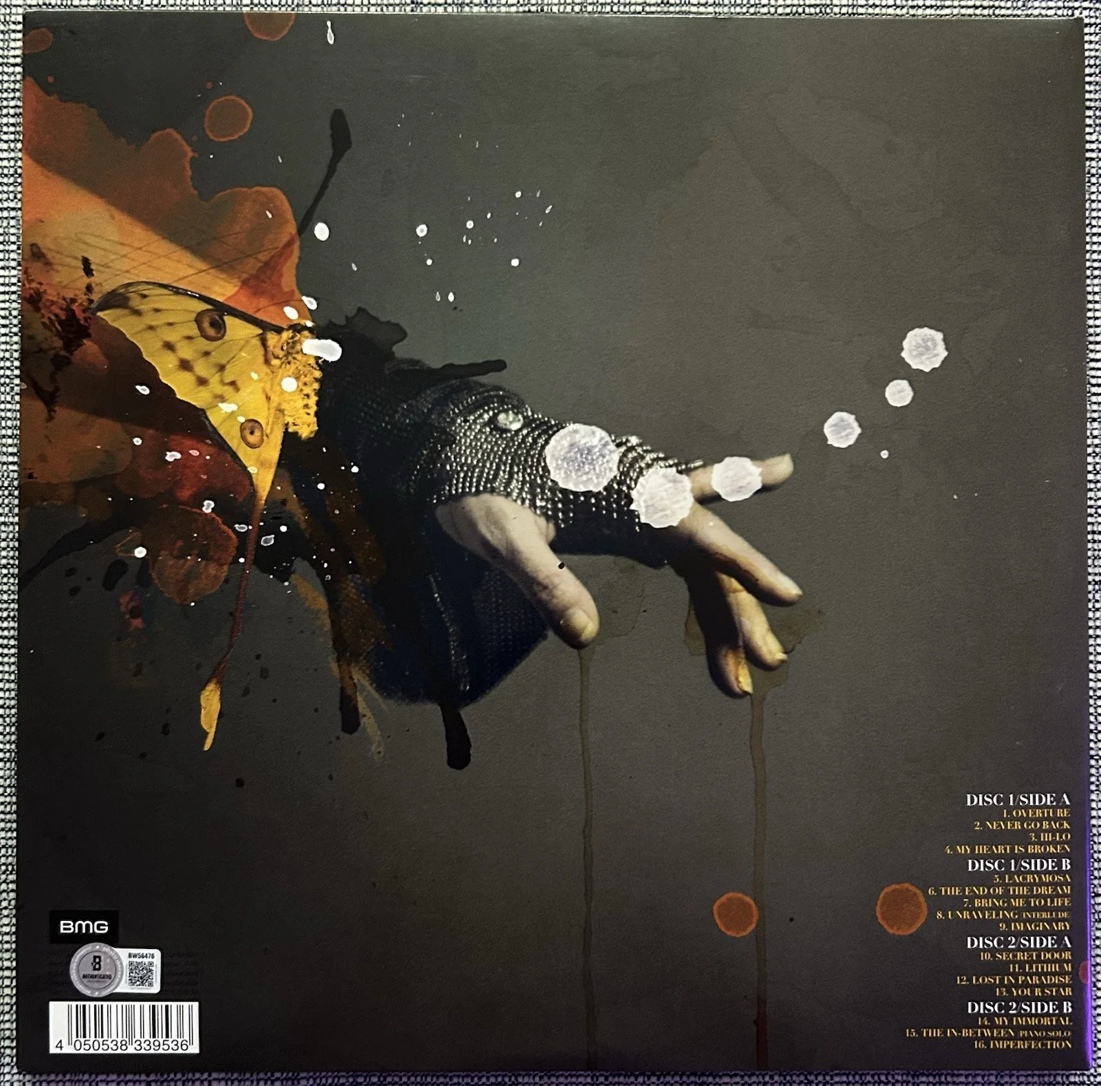 AMY LEE SIGNED EVANESCENCE SYNTHESIS VINYL LP RARE - BECKETT COA, изображение 4