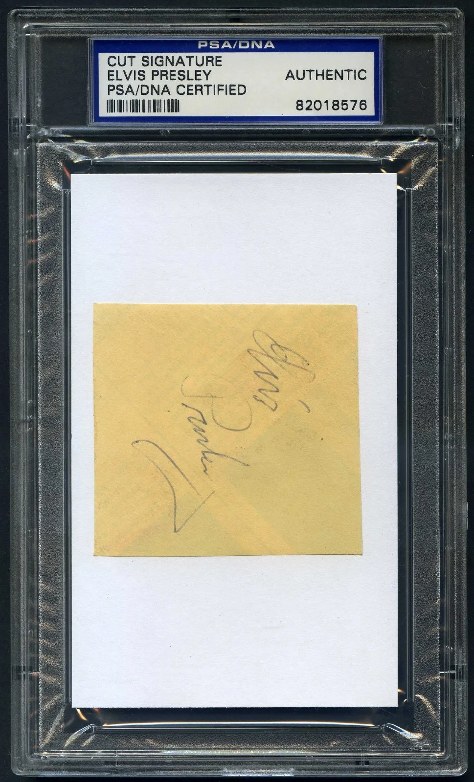Elvis Presley — Original ELVIS PRESLEY Signed cut PSA/DNA slabbed Autograph AUTHENTIC The King, image 3