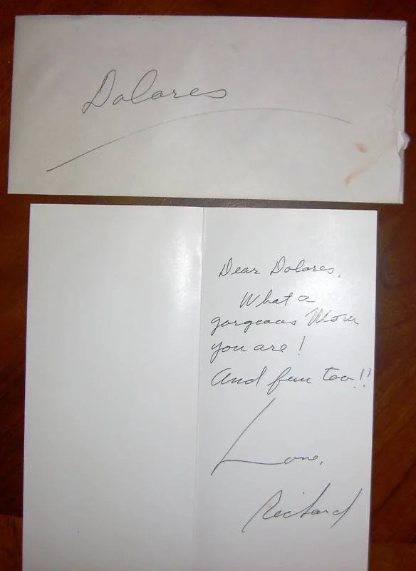 Richard Chamberlain — Richard Chamberlain Autograph Personal Card to Dolores Sutton + Signed Check, image 3