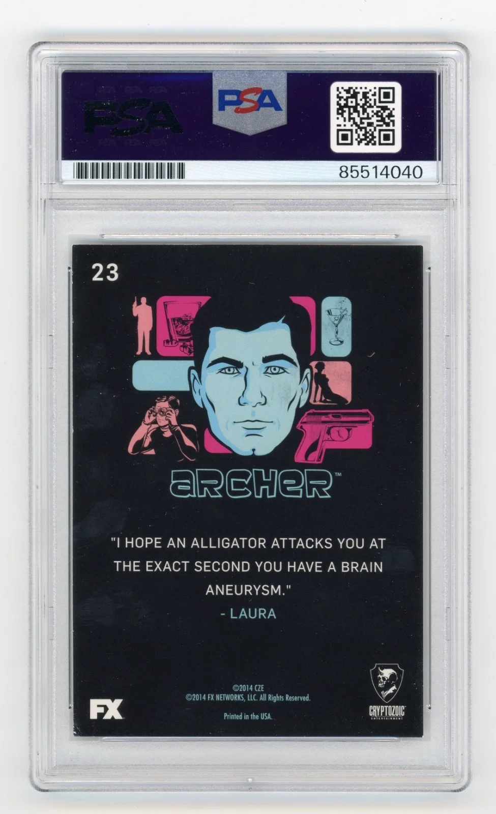 H Jon Benjamin — H Jon Benjamin Signed Archer The Spirit Guide Trading Card PSA Slabbed Slab AUTO, изображение 2