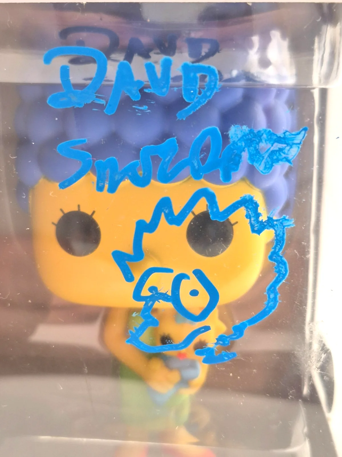 DAVID SILVERMAN — DAVID SILVERMAN SIGNED AUTOGRAPHED MARGE SIMPSON FUNKO POP W/ SKETCH BAS COA, image 2
