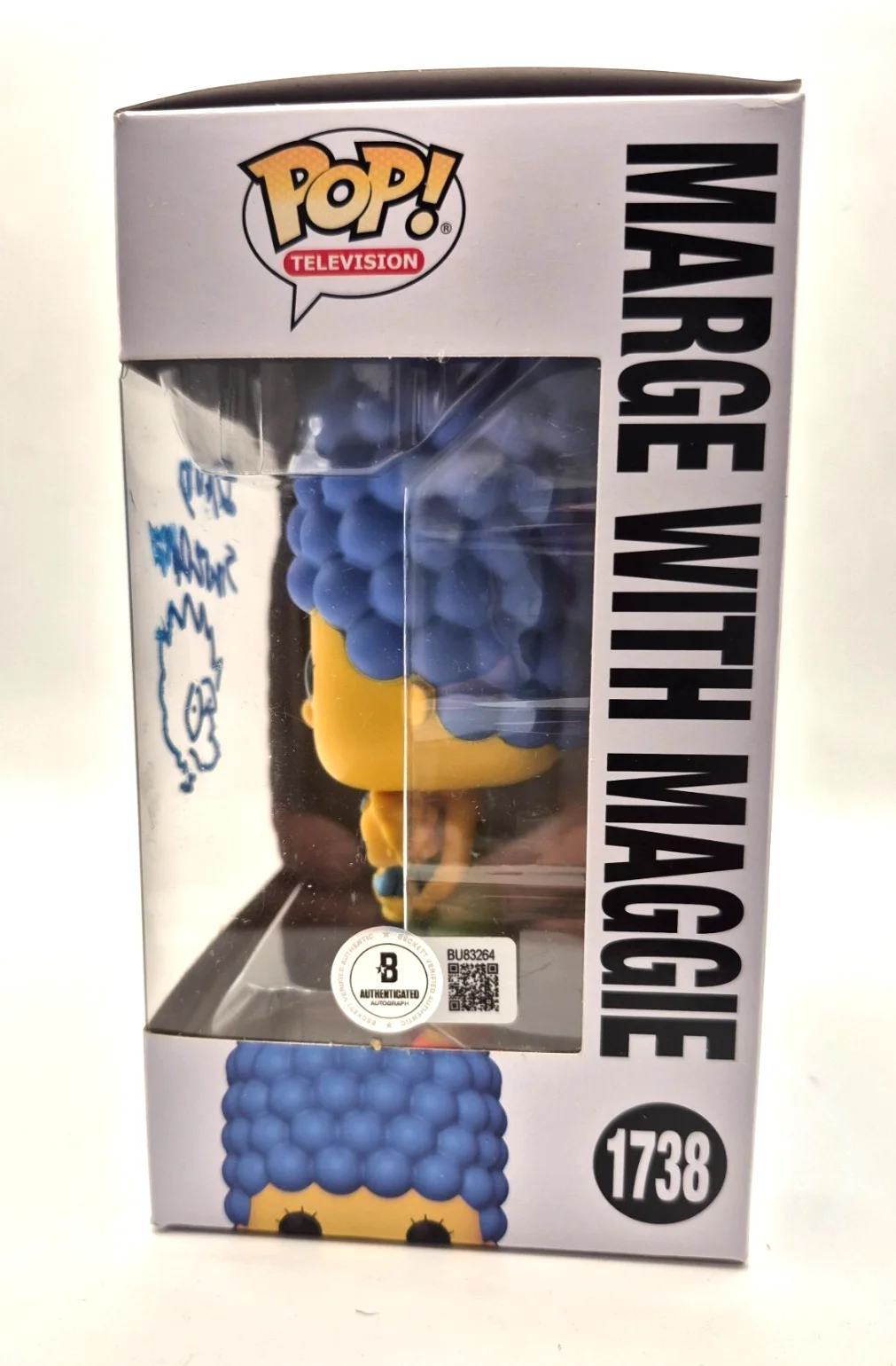 DAVID SILVERMAN — DAVID SILVERMAN SIGNED AUTOGRAPHED MARGE SIMPSON FUNKO POP W/ SKETCH BAS COA, image 3