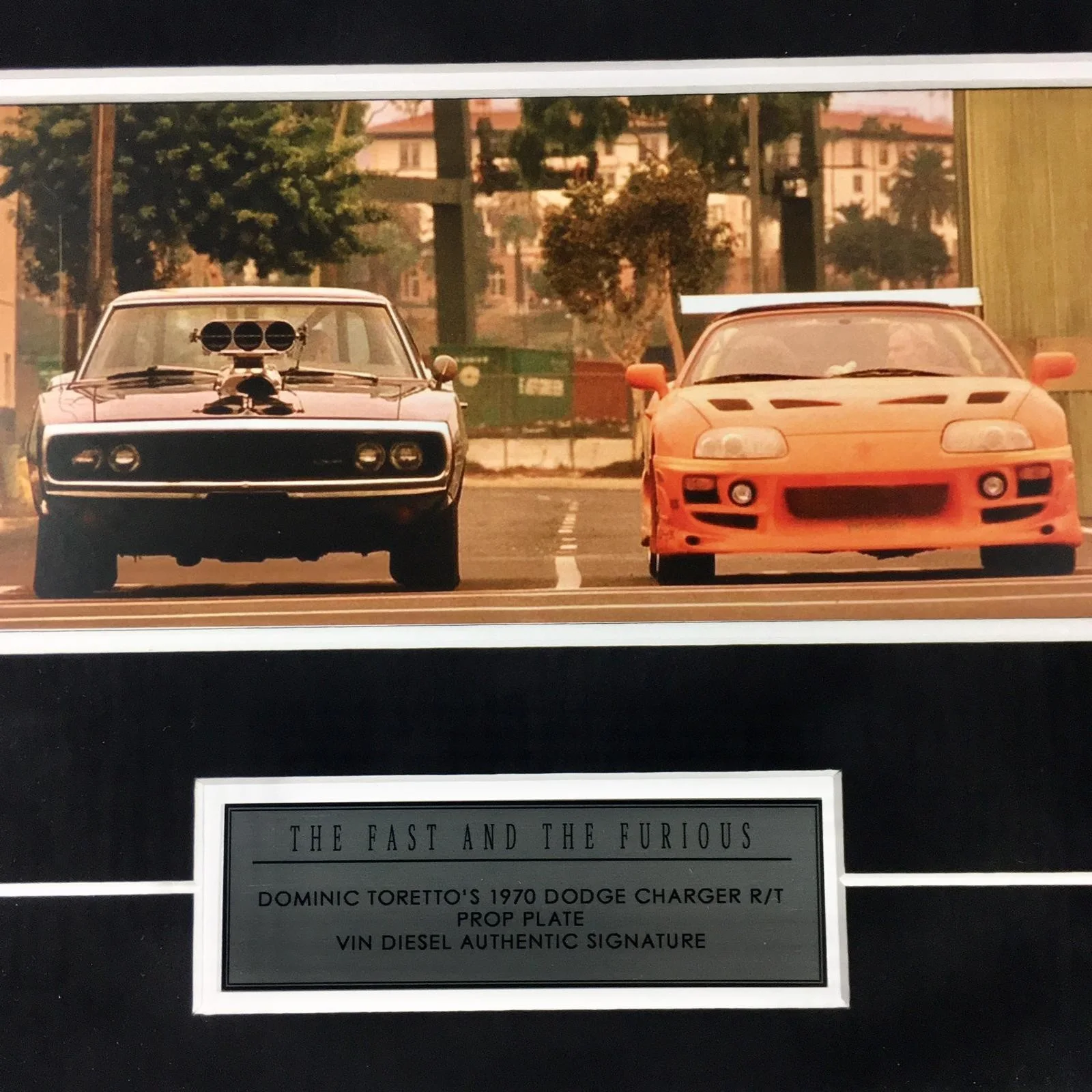 Vin Diesel Signed Fast & Furious Photo Auto w/ 2JRI424 Plate Display Beckett BAS, image 3