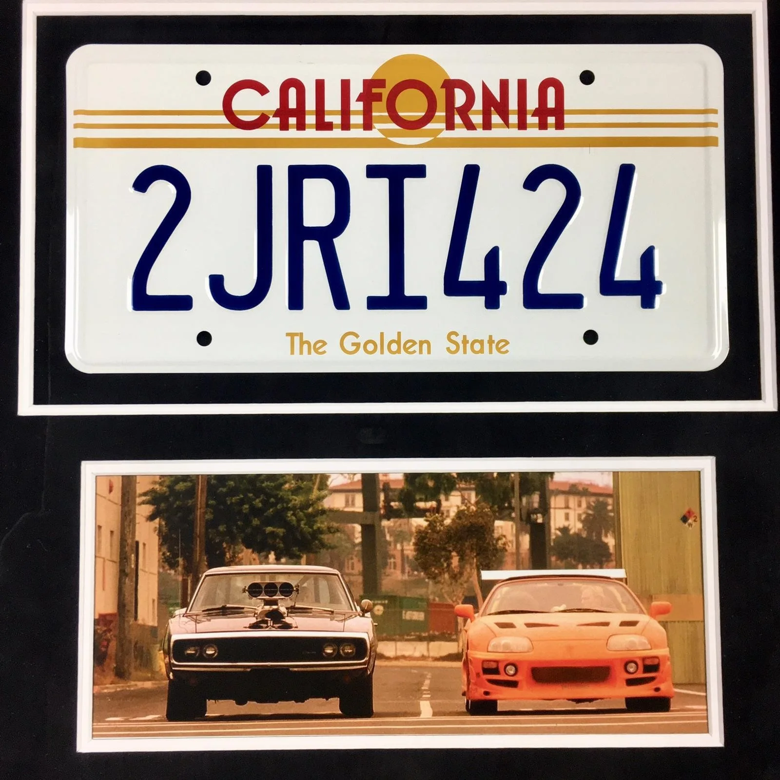 Vin Diesel Signed Fast & Furious Photo Auto w/ 2JRI424 Plate Display Beckett BAS, image 4