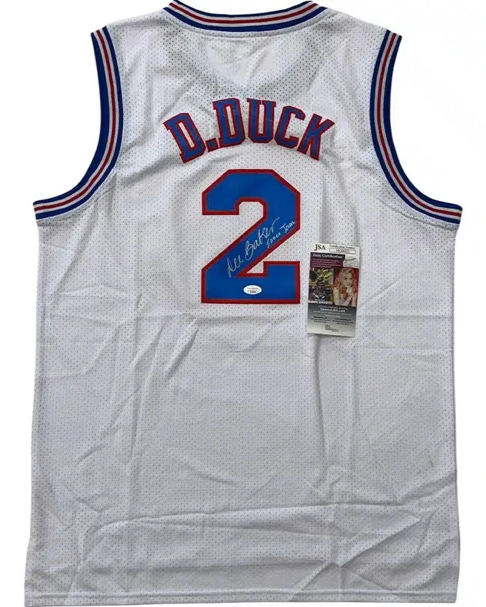 Dee Bradley Baker signed Jersey Tune Squad Daffy Duck Space JSA Authentication, image 2