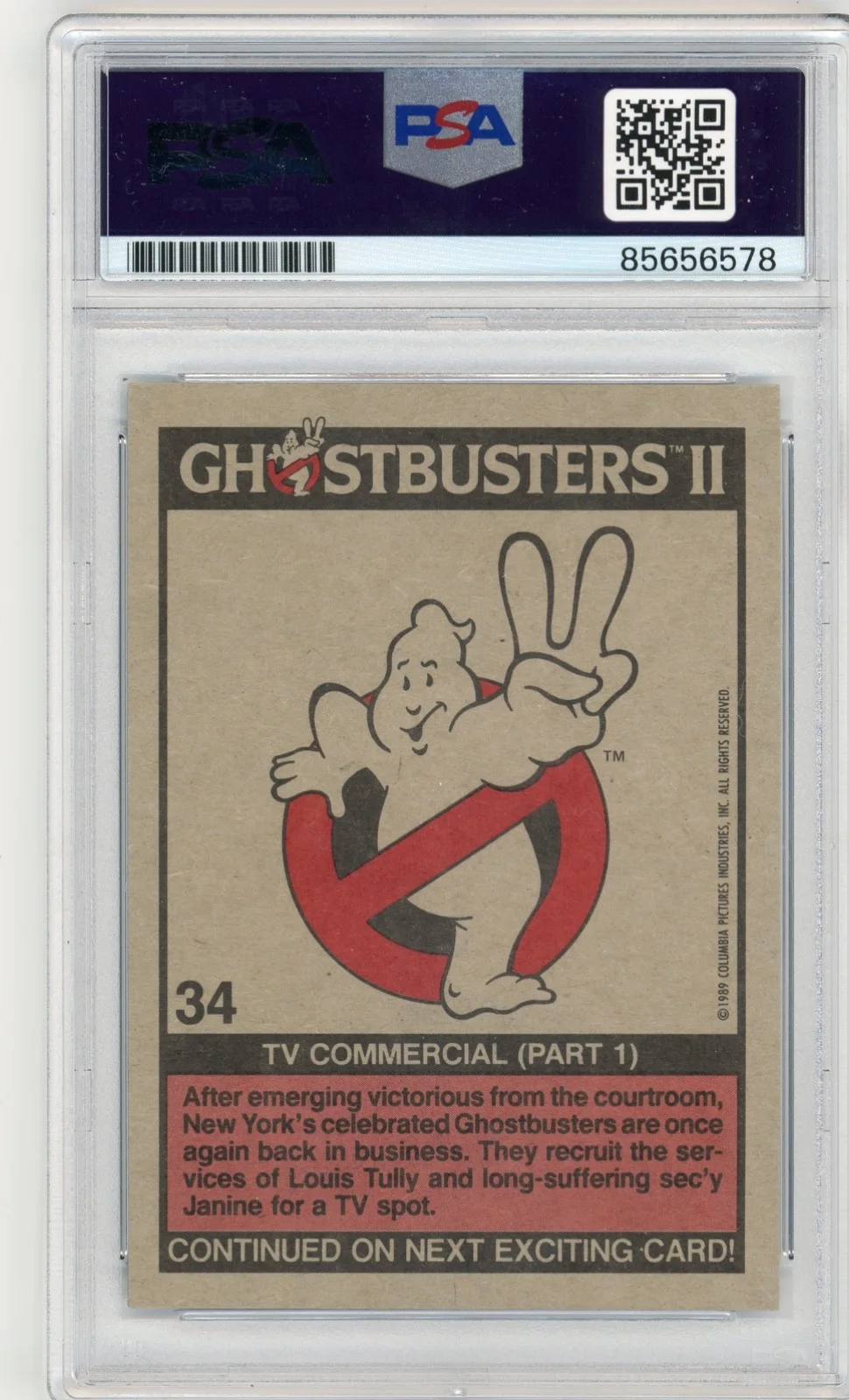 Annie Potts — Annie Potts Signed 1989 Ghostbusters 2 Trading Card PSA DNA Slabbed AUTO, изображение 2