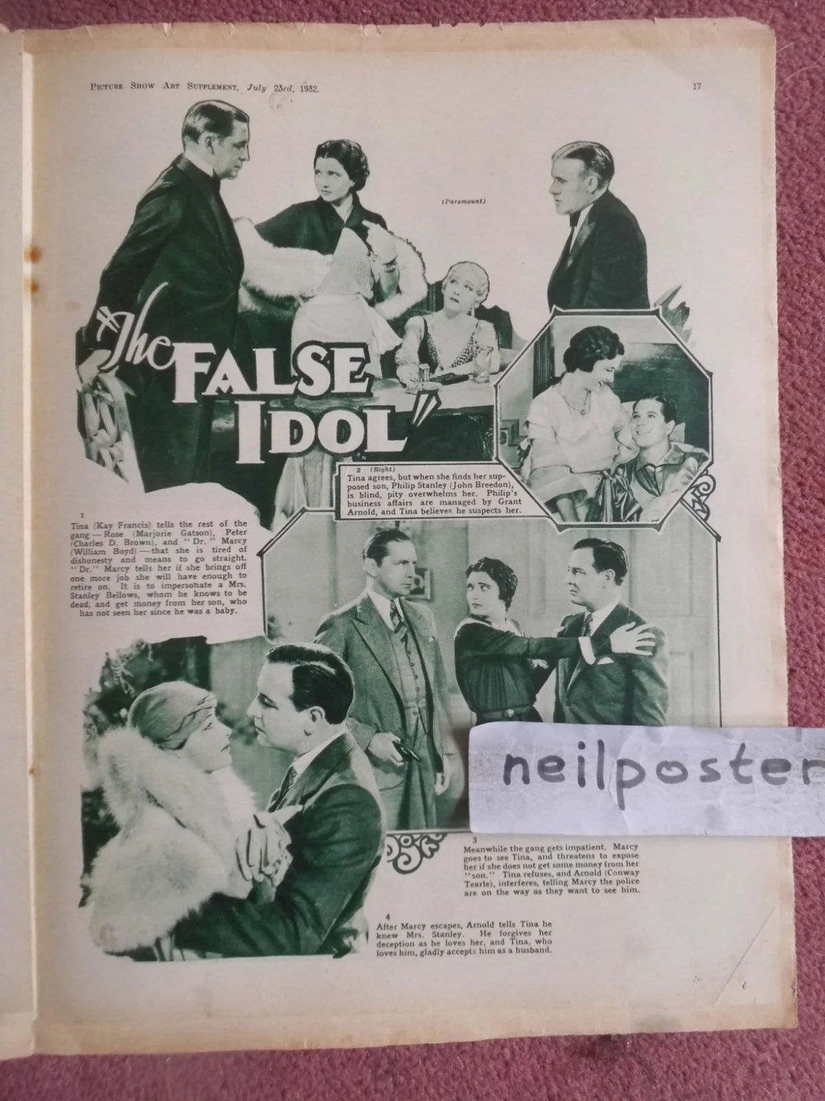 PICTURE SHOW (1932) UK mag ANN TODD, GARY COOPER, KAY FRANCIS, image 2