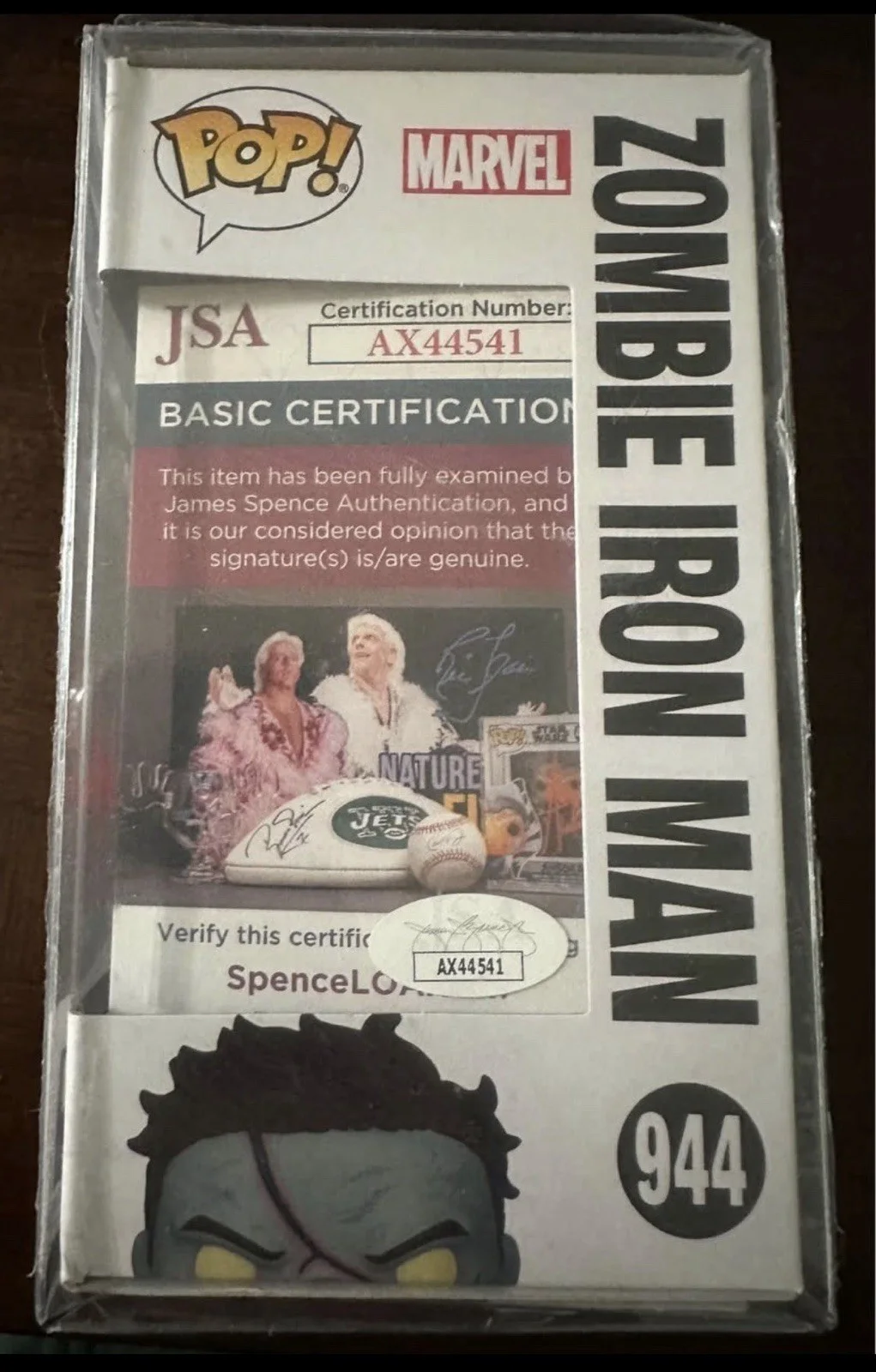 MIKE VAUGHN — MIKE VAUGHN Signed WHAT IF...? ZOMBIE IRON MAN FUNKO POP Vinyl JSA COA, изображение 2