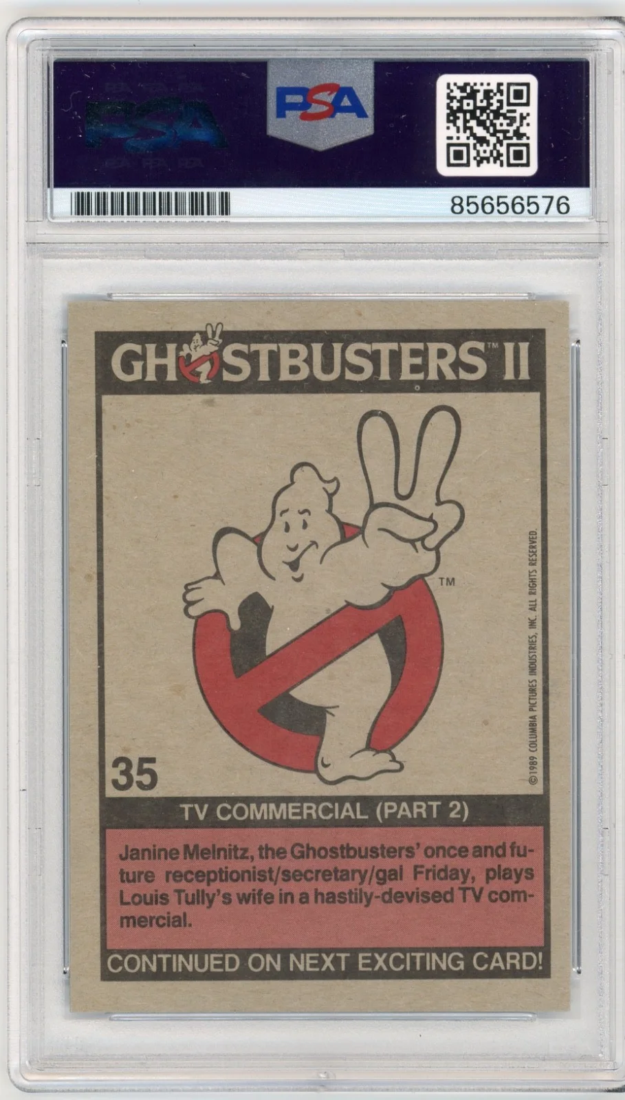 Annie Potts — Annie Potts Signed 1989 Ghostbusters 2 Trading Card PSA DNA Slabbed AUTO, image 2