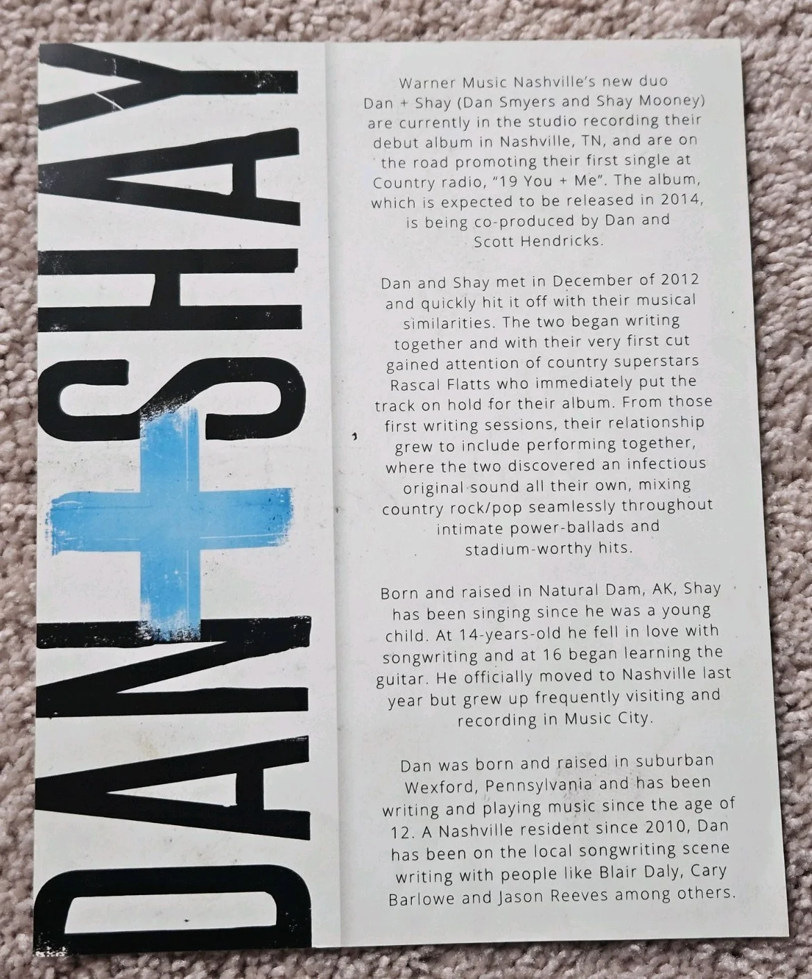 Dan + Shay Signed 8x10 "+" Promo Stock Photo, изображение 4