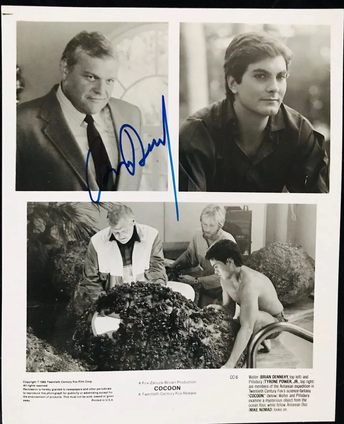 Brian Dennehy — Brian Dennehy signed Cocoon B&W 8X10 Still Photo