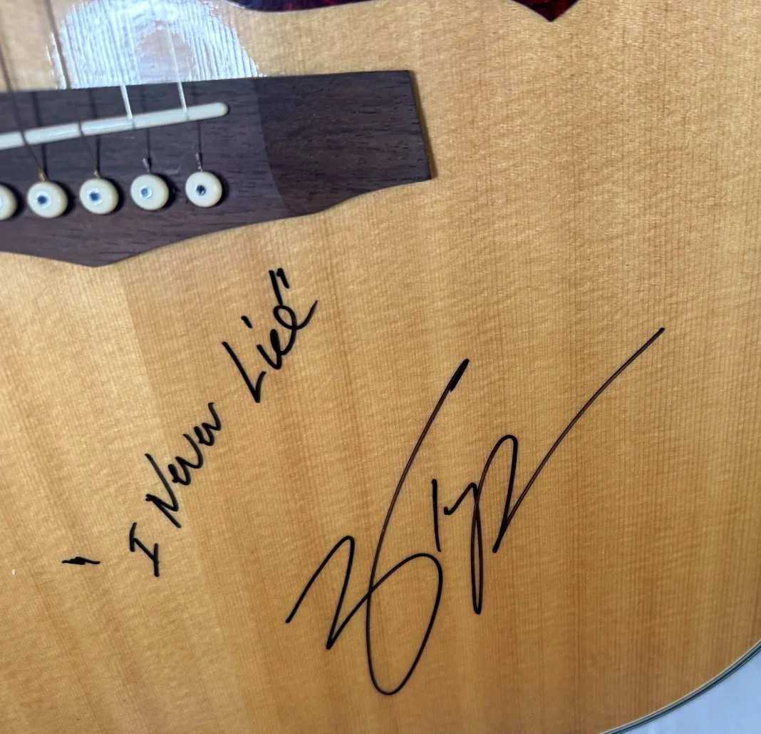 Zach Top hand SIGNED Full Size Ibanez Guitar JSA LOA + I Never Lie Inscrip EX PF, изображение 3