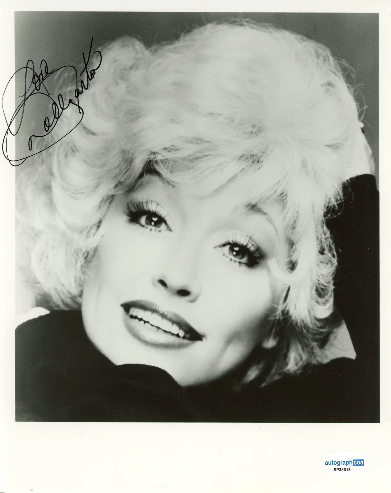 Dolly Parton — Dolly Parton "Coat of Many Colors" AUTOGRAPH Signed Vintage 8x10 Photo ACOA, изображение 2
