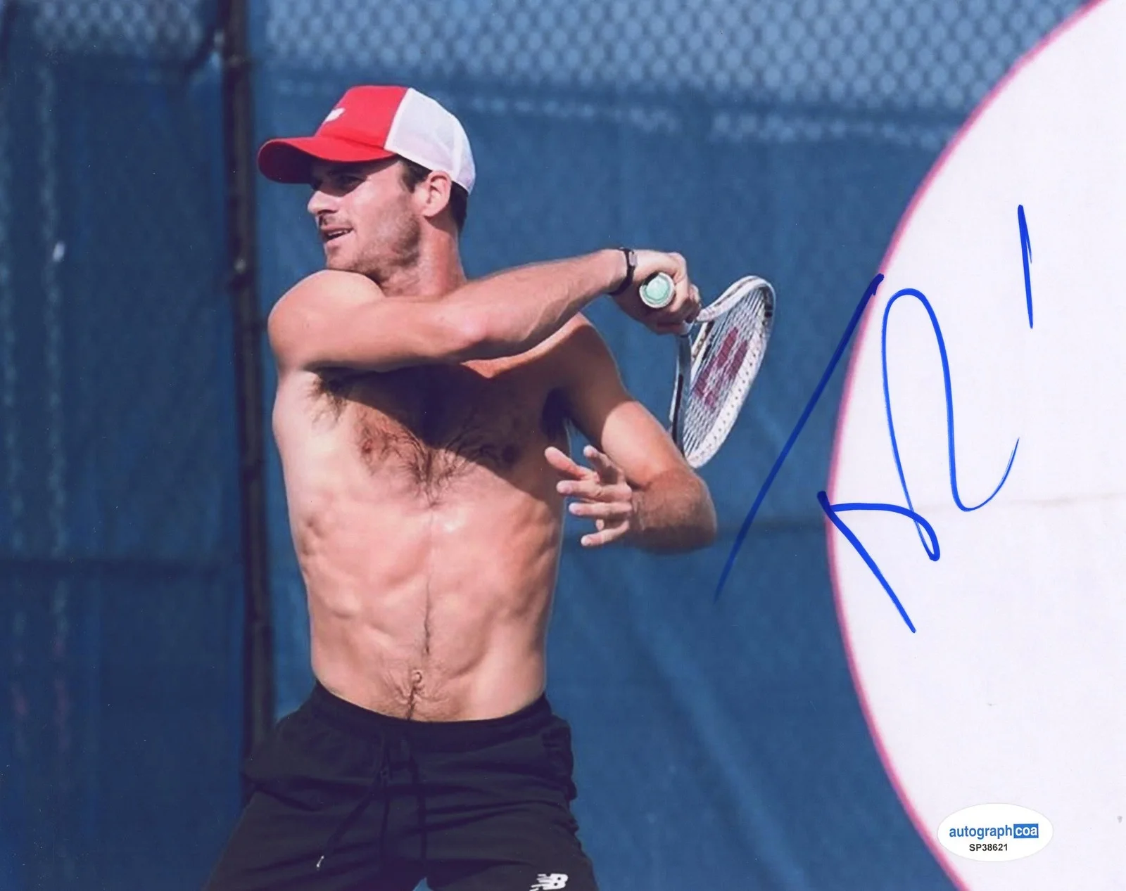 Tommy Paul — Tommy Paul AUTOGRAPH Signed USA Tennis ATP Shirtless 8x10 Photo B ACOA, изображение 2