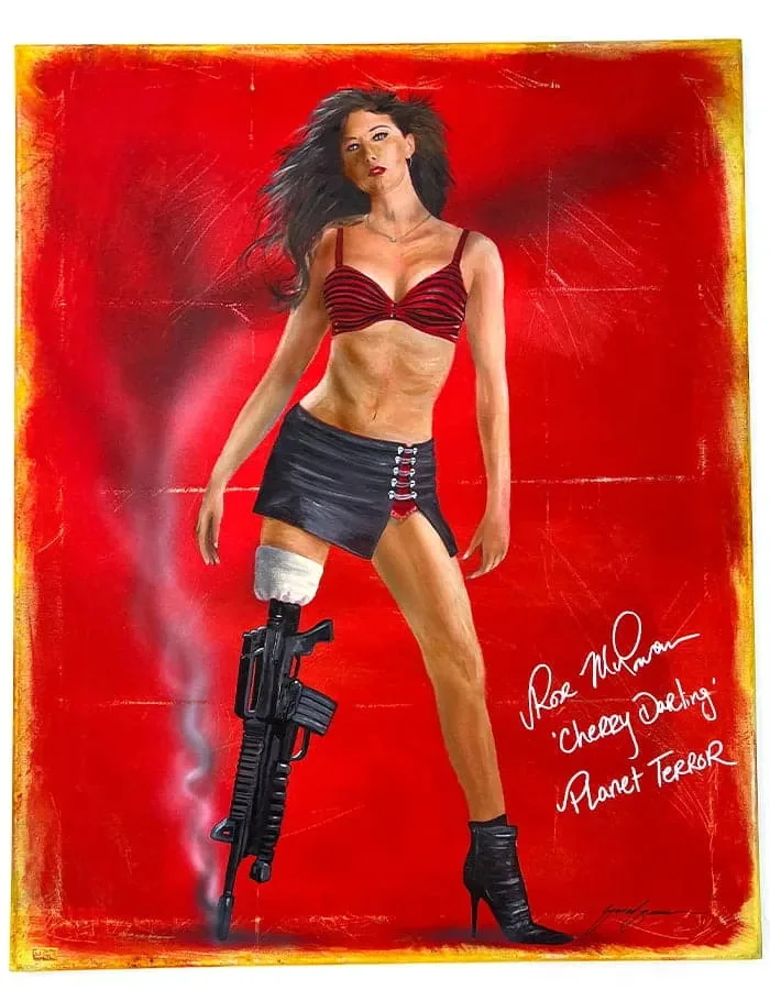 Rose McGowan — Rosa McGowan Firmado 24x30 Pintura Original Cherry Darling Autenticación JSA, изображение 2