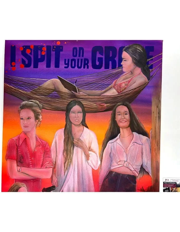 Camille Keaton — Camille Keaton signed 36x24 Original Painting Jennifer Hills JSA Authentication, изображение 2